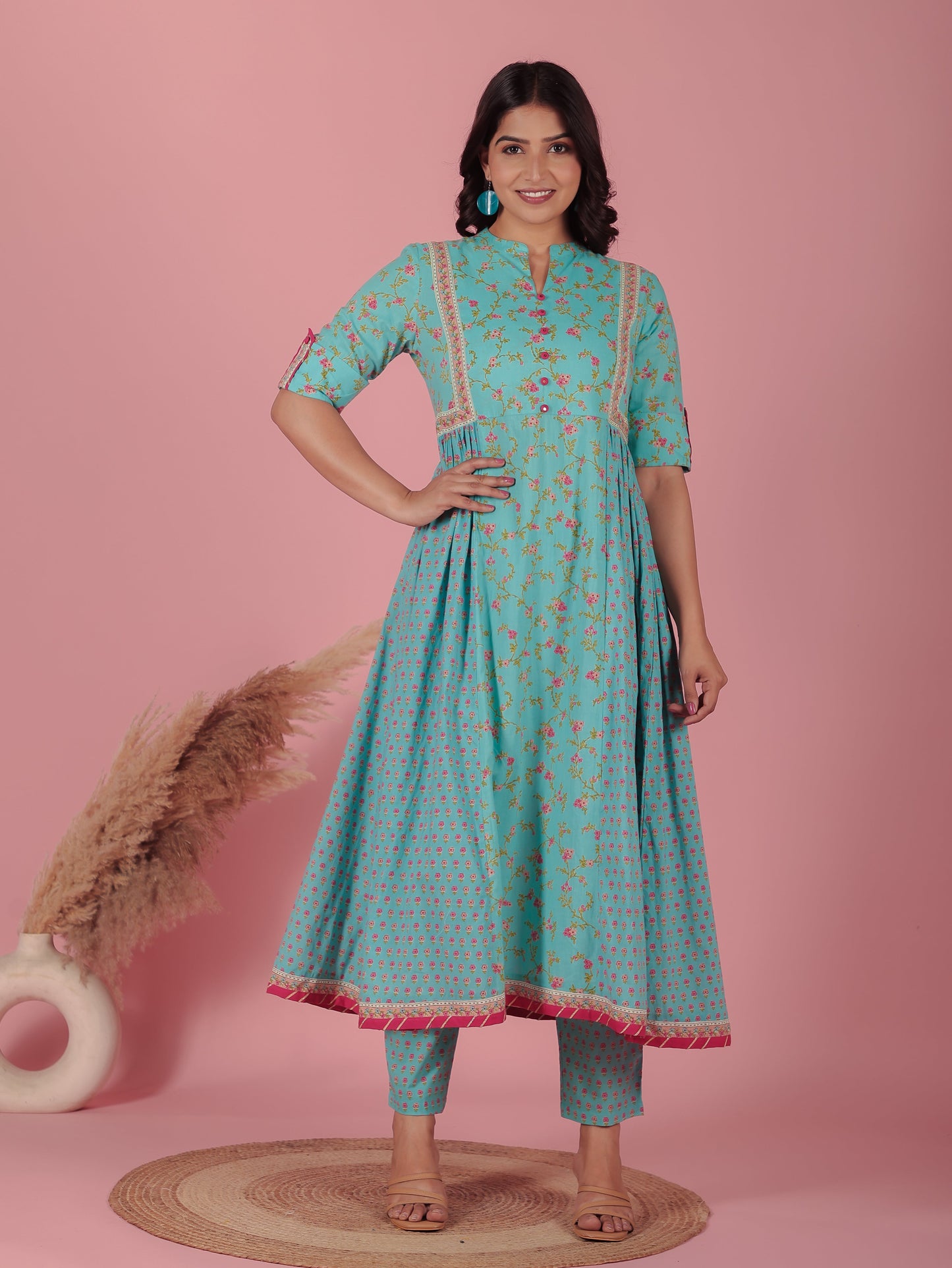 Soft Cotton Floral Kurta