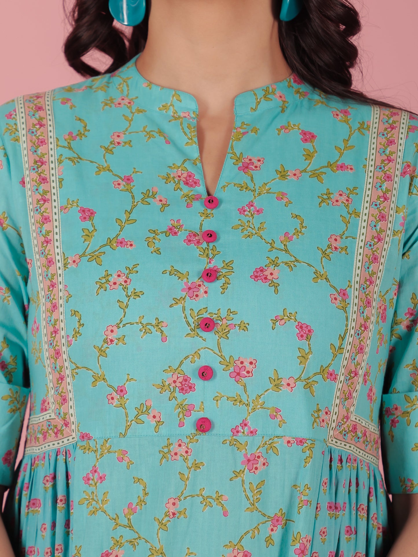 Soft Cotton Floral Kurta