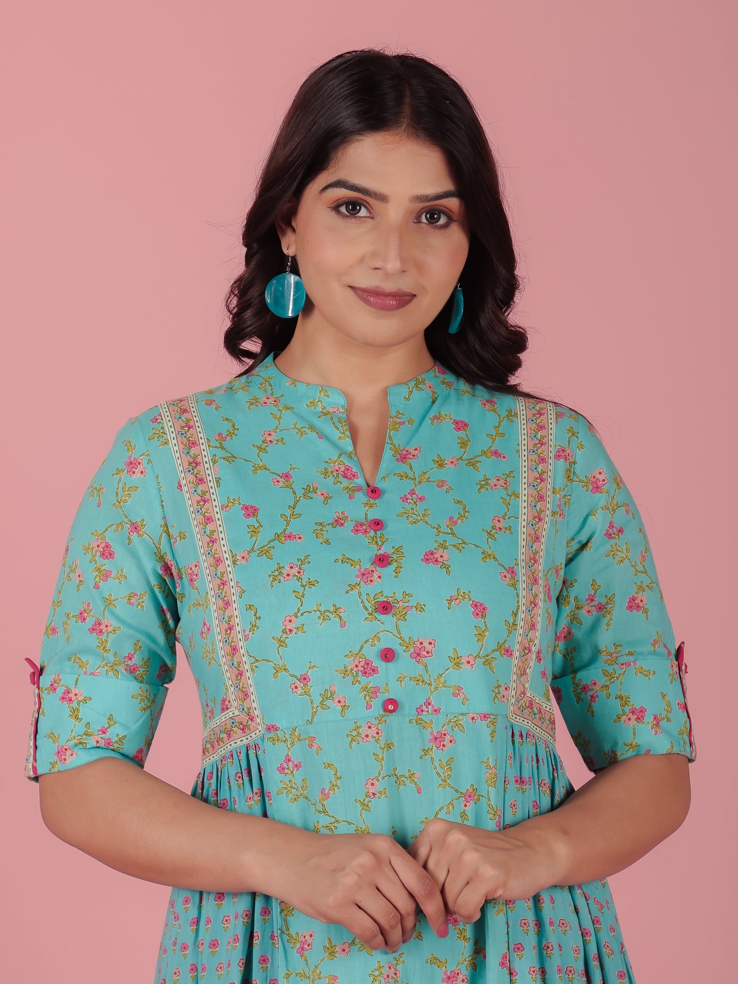 Soft Cotton Floral Kurta