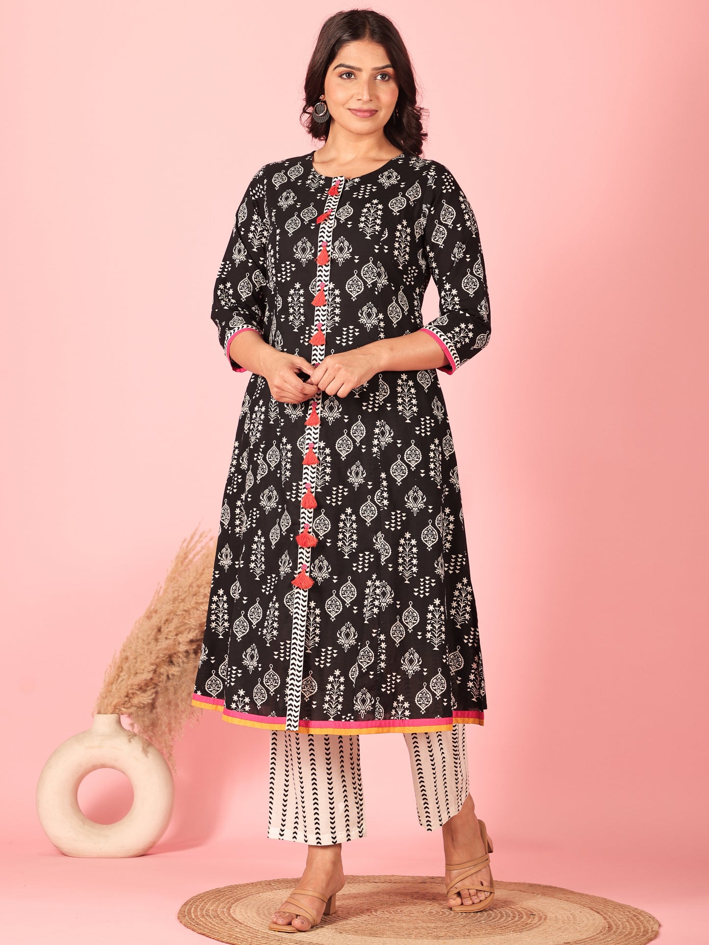 Soft Cotton Applique Kurta