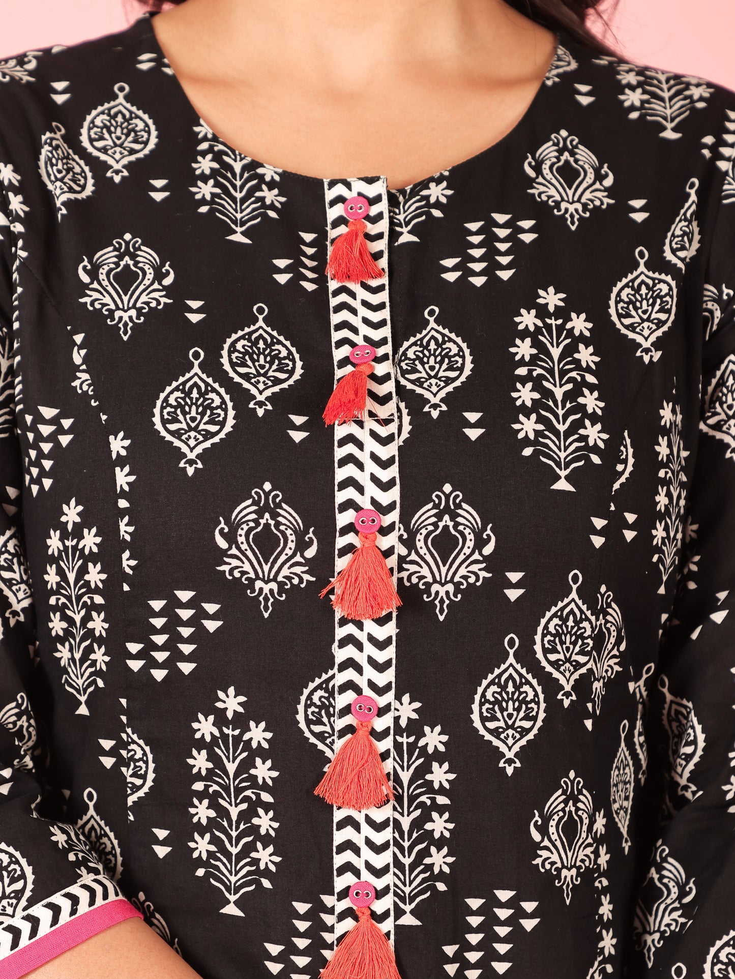 Soft Cotton Applique Kurta