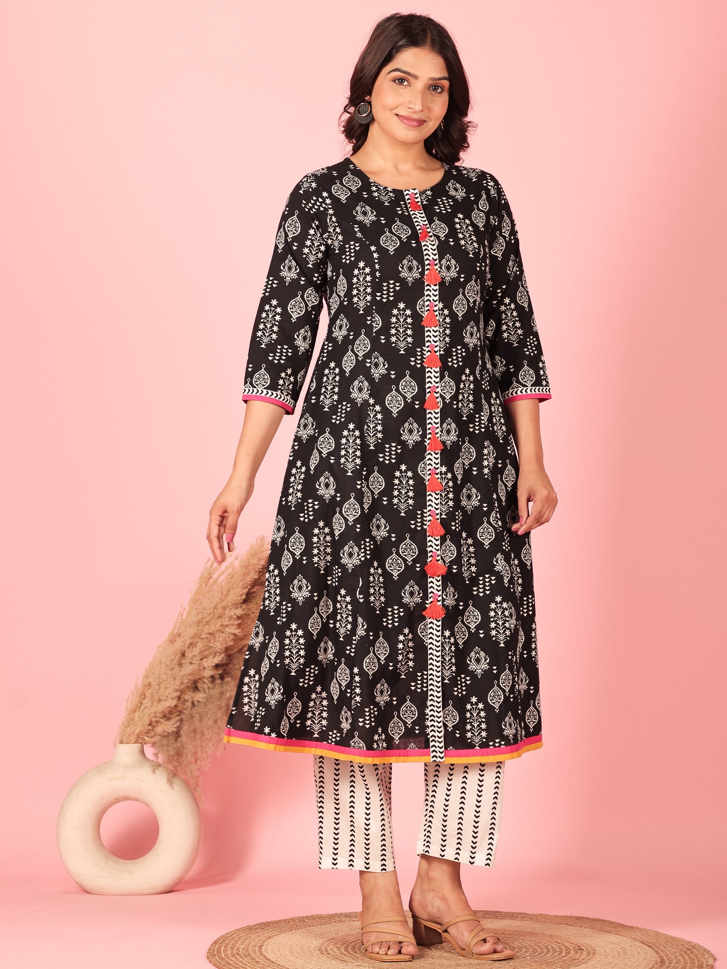 Soft Cotton Applique Kurta