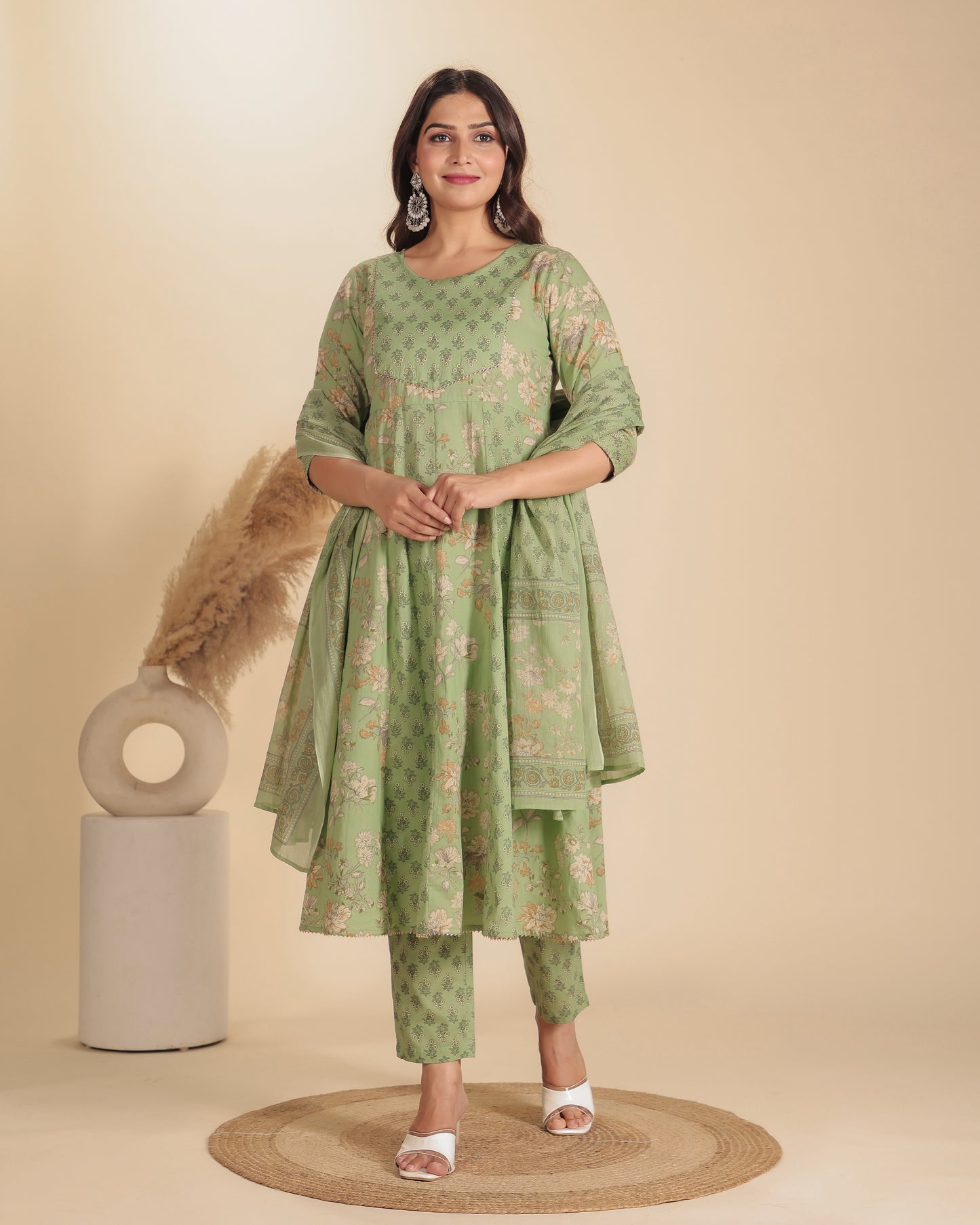 Soft Cotton Floral Kurta