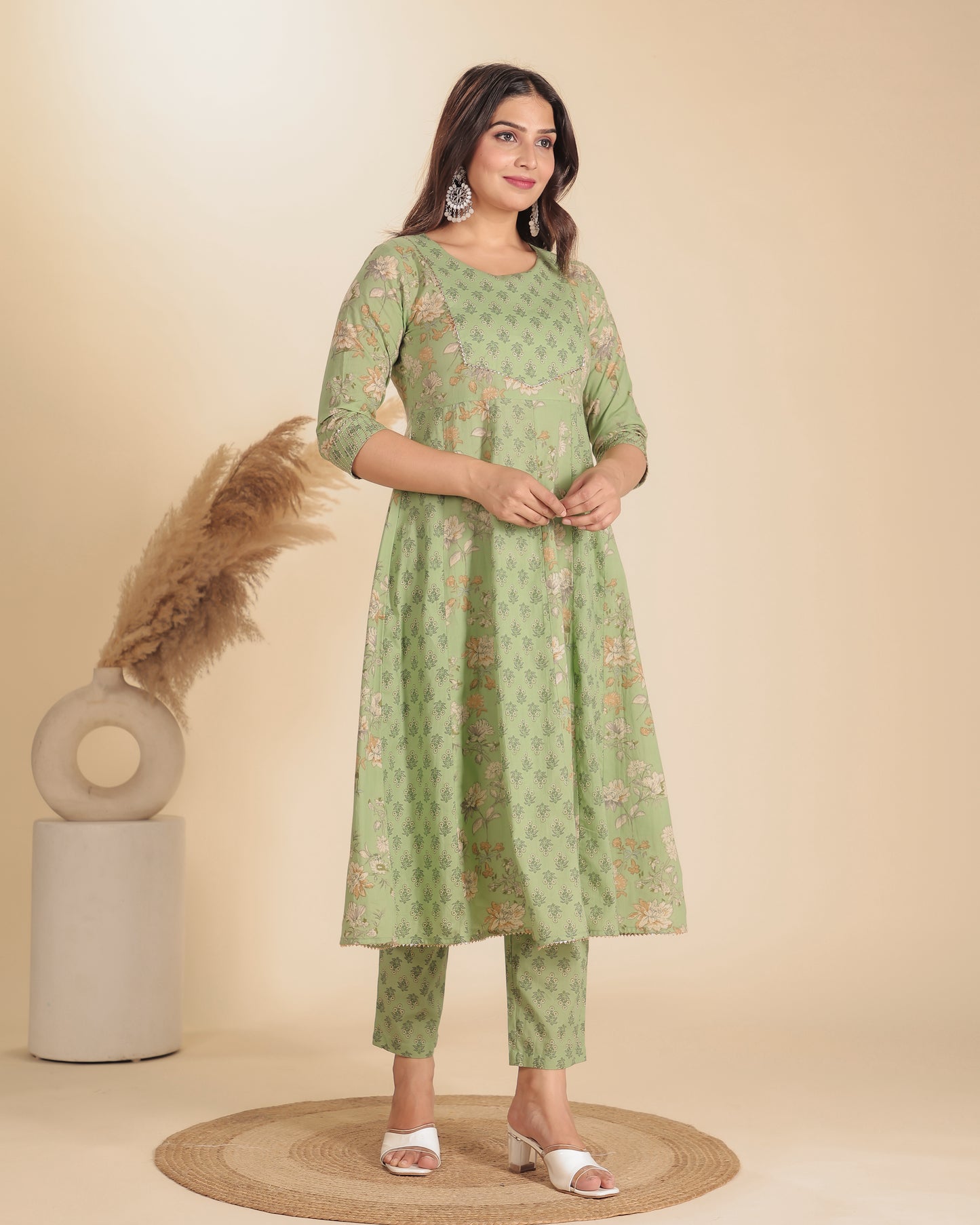 Soft Cotton Floral Kurta