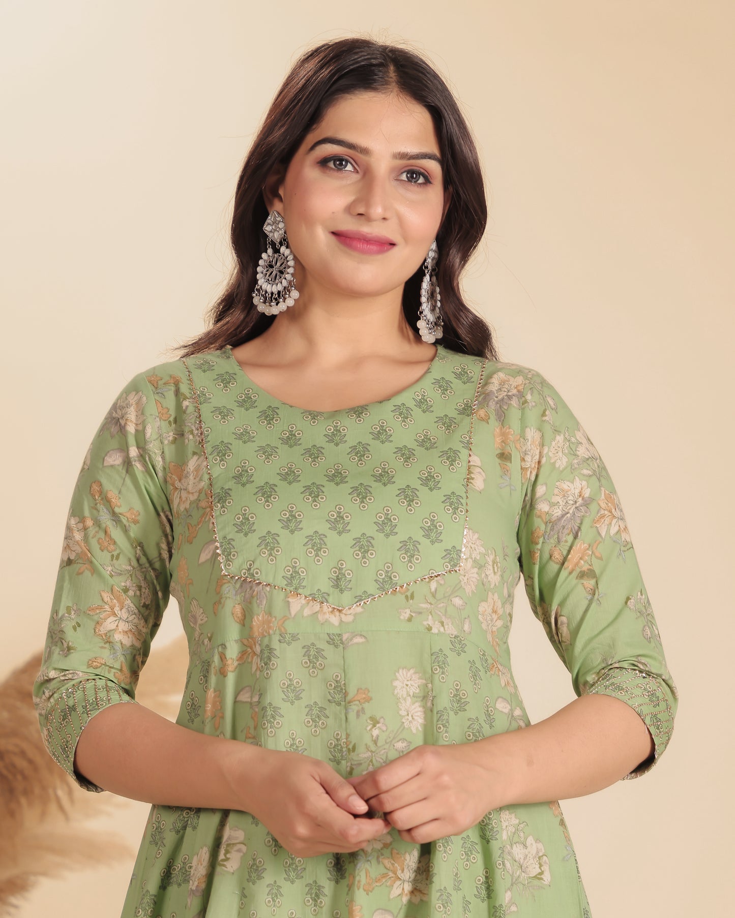 Soft Cotton Floral Kurta