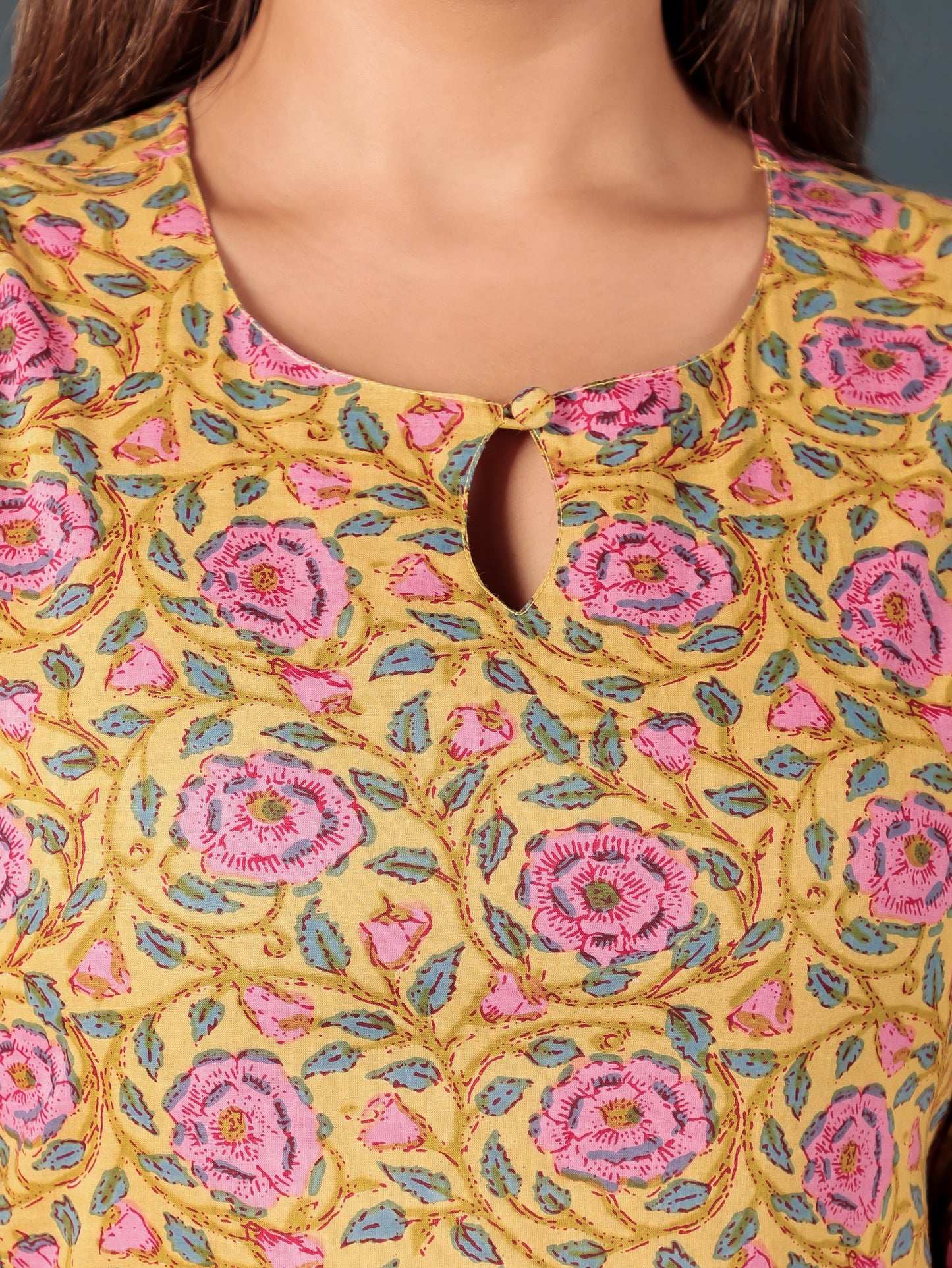 Soft Cotton Floral Kurta