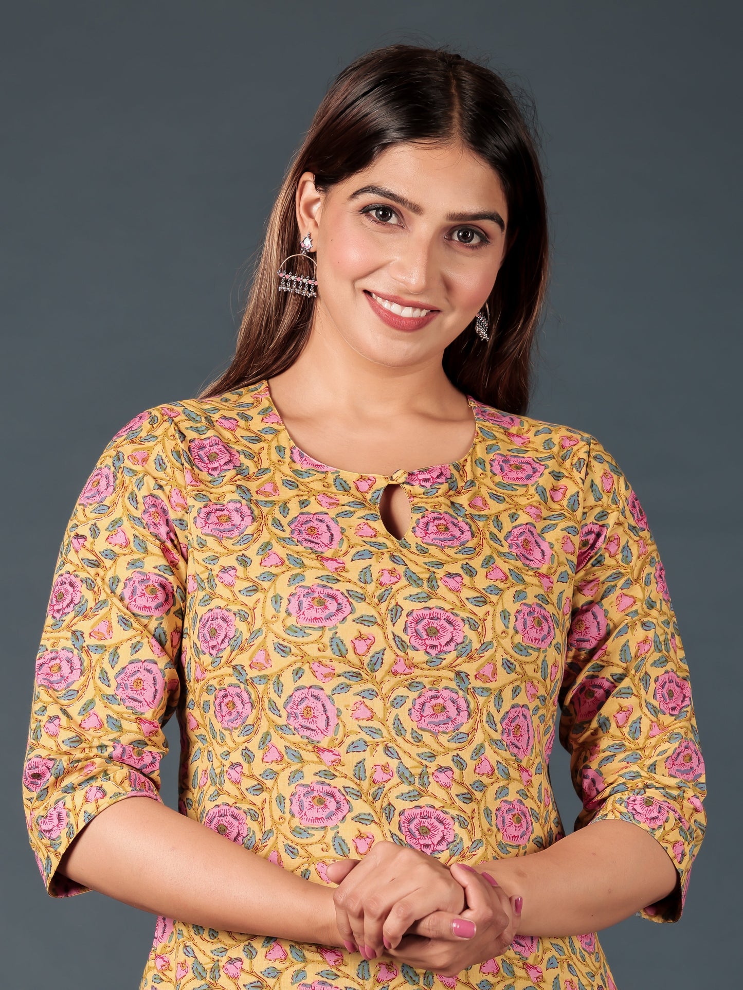 Soft Cotton Floral Kurta