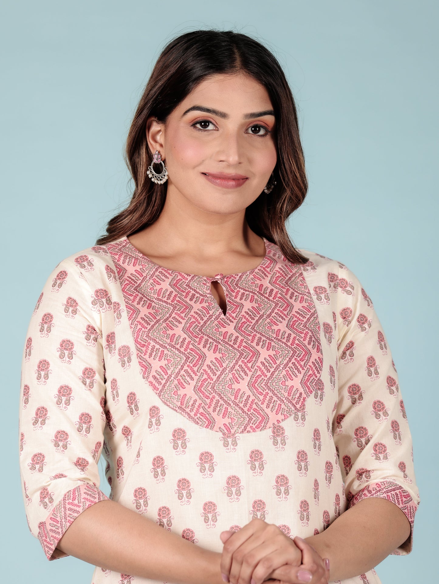 Soft Cotton Floral Kurta