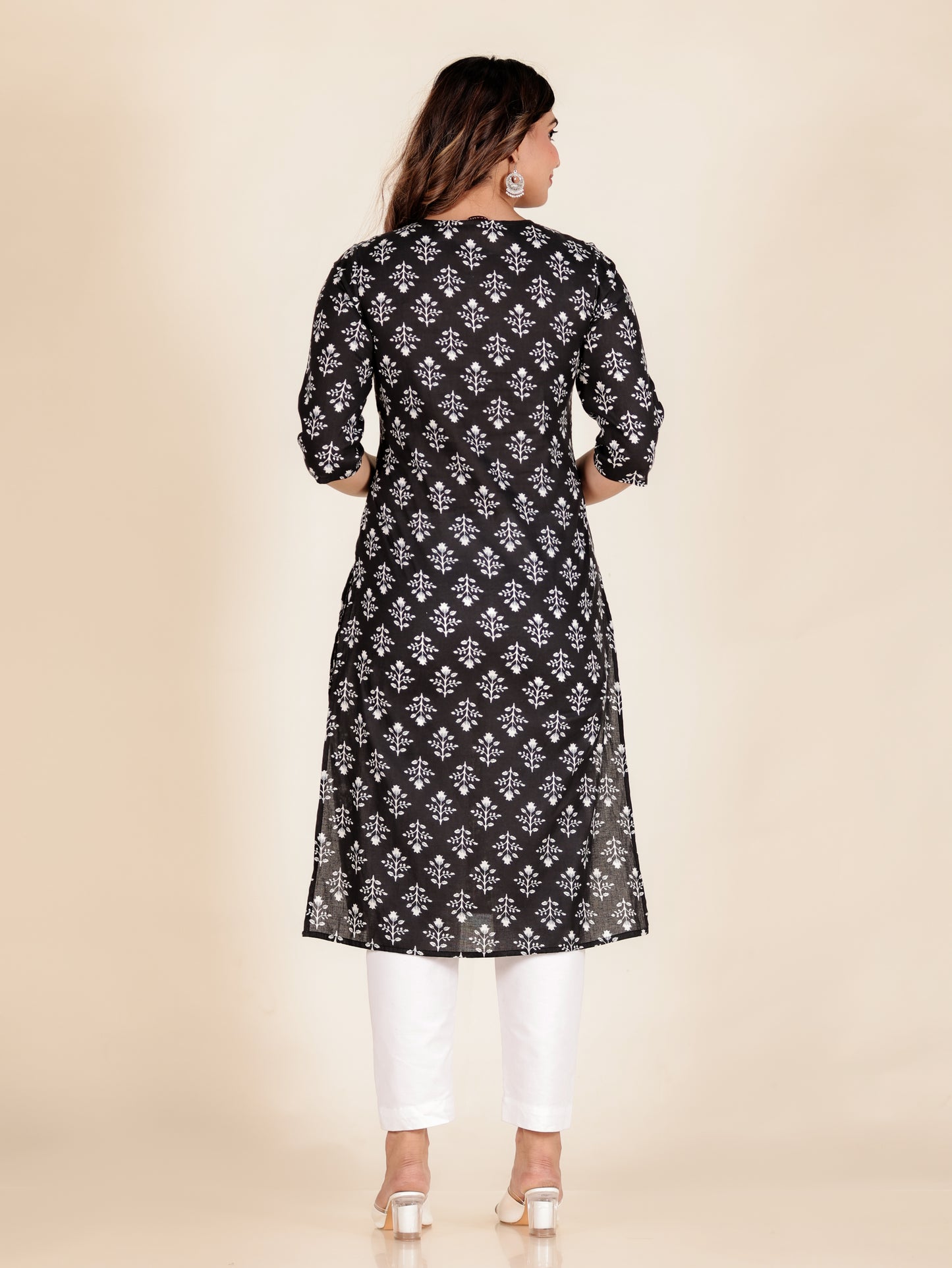 Soft Cotton Floral Kurta