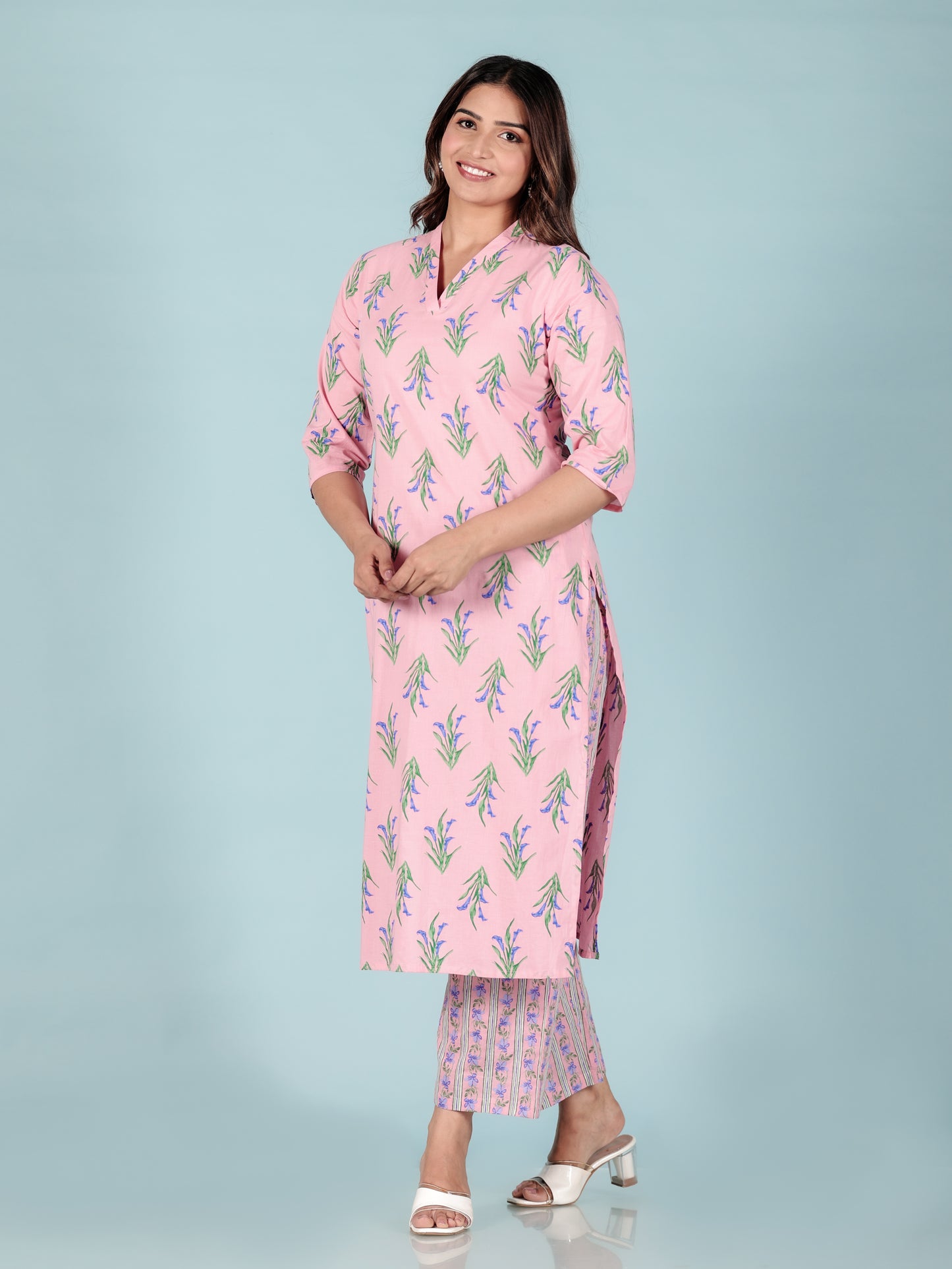 Soft Cotton Foliage Kurta