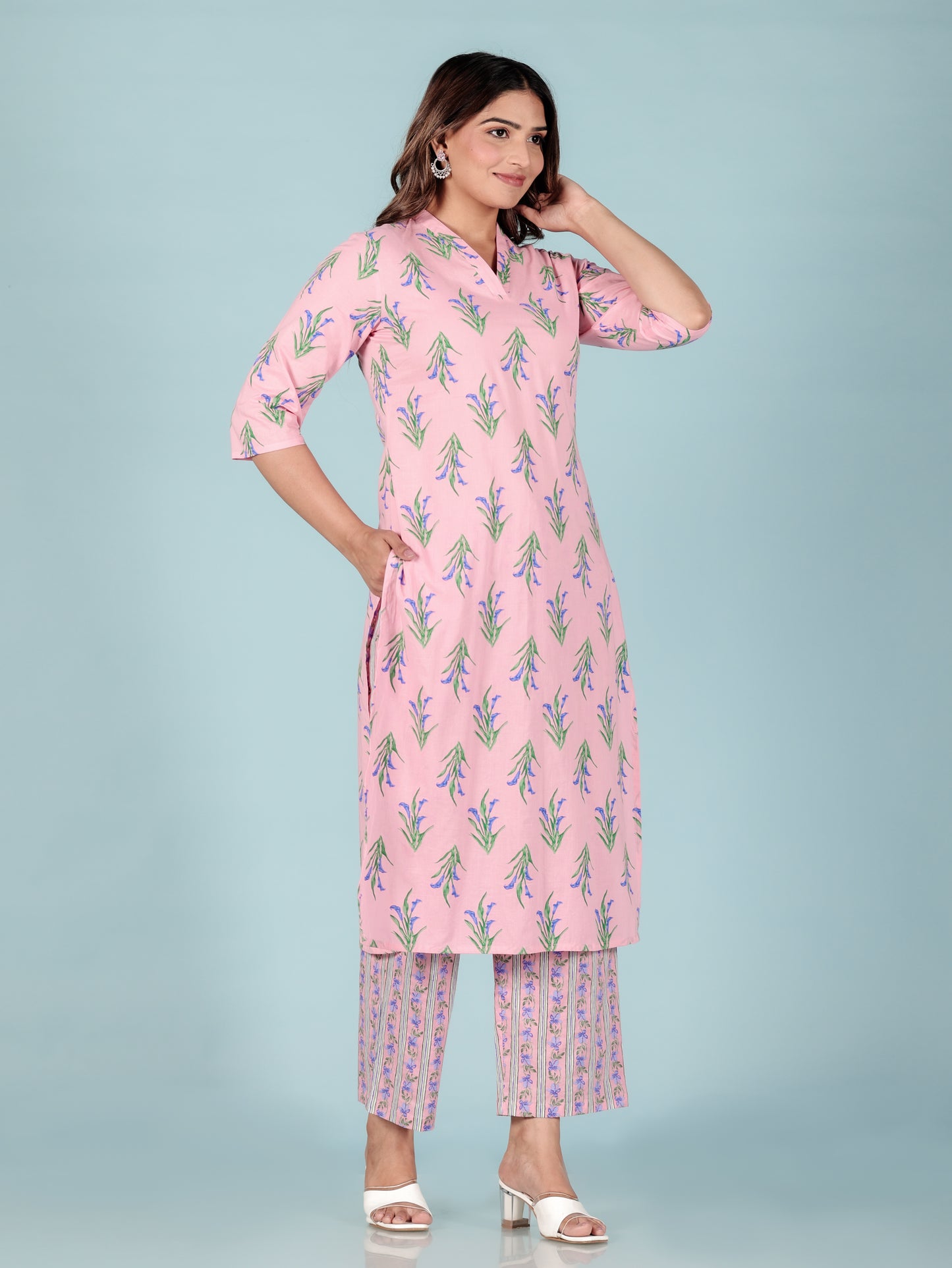 Soft Cotton Foliage Kurta