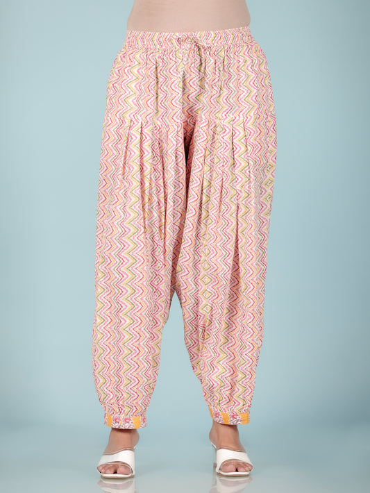 Soft Cotton Chevron Multicolor Salwar
