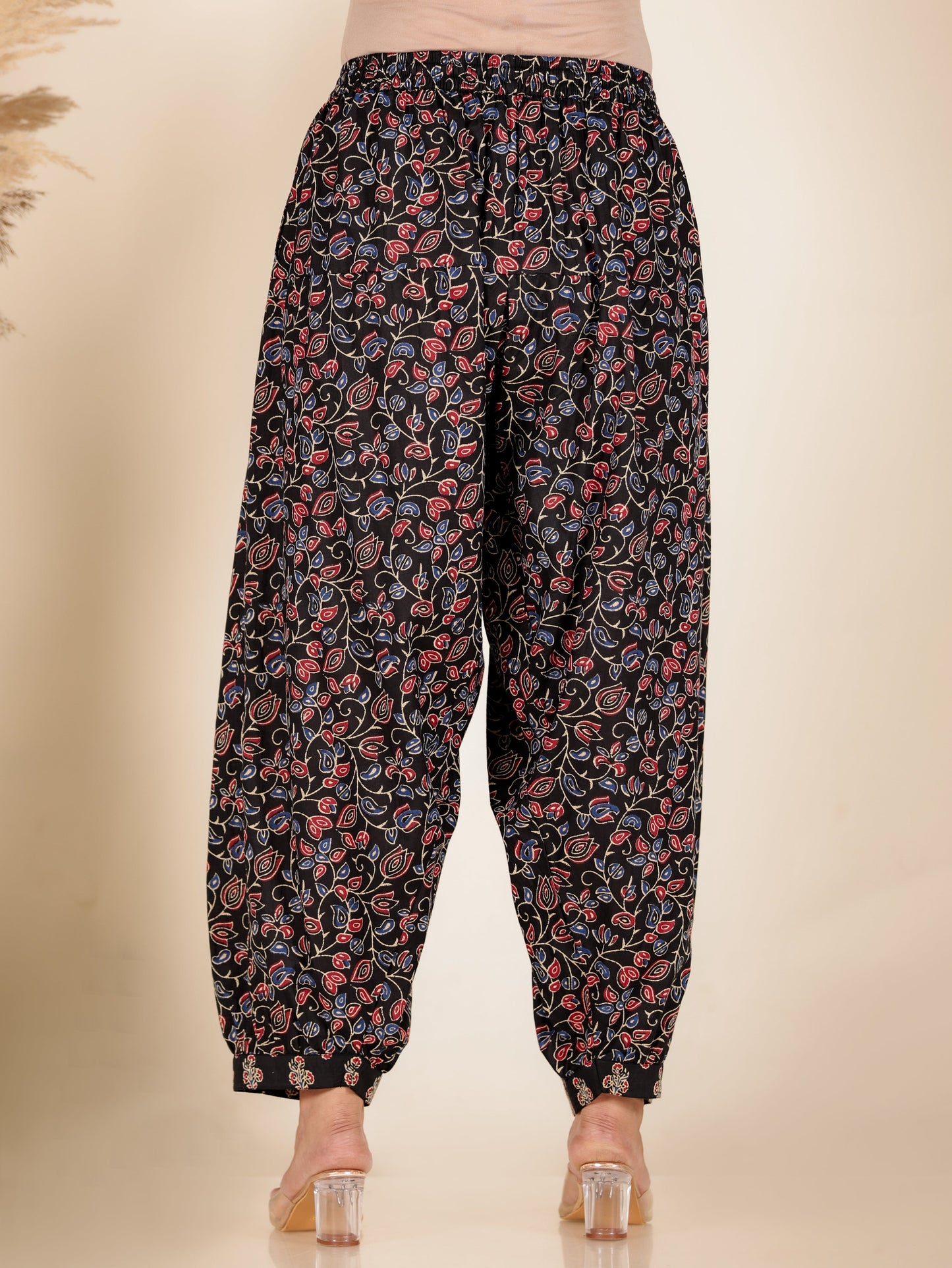 Soft Cotton Floral Black Salwar