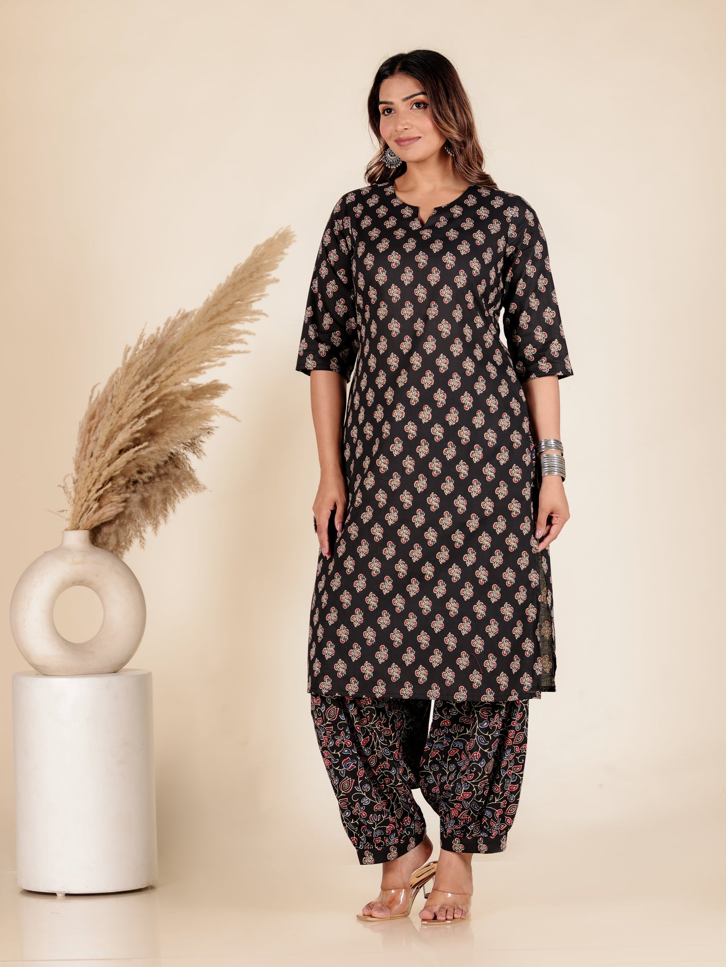 Soft Cotton Floral Kurta