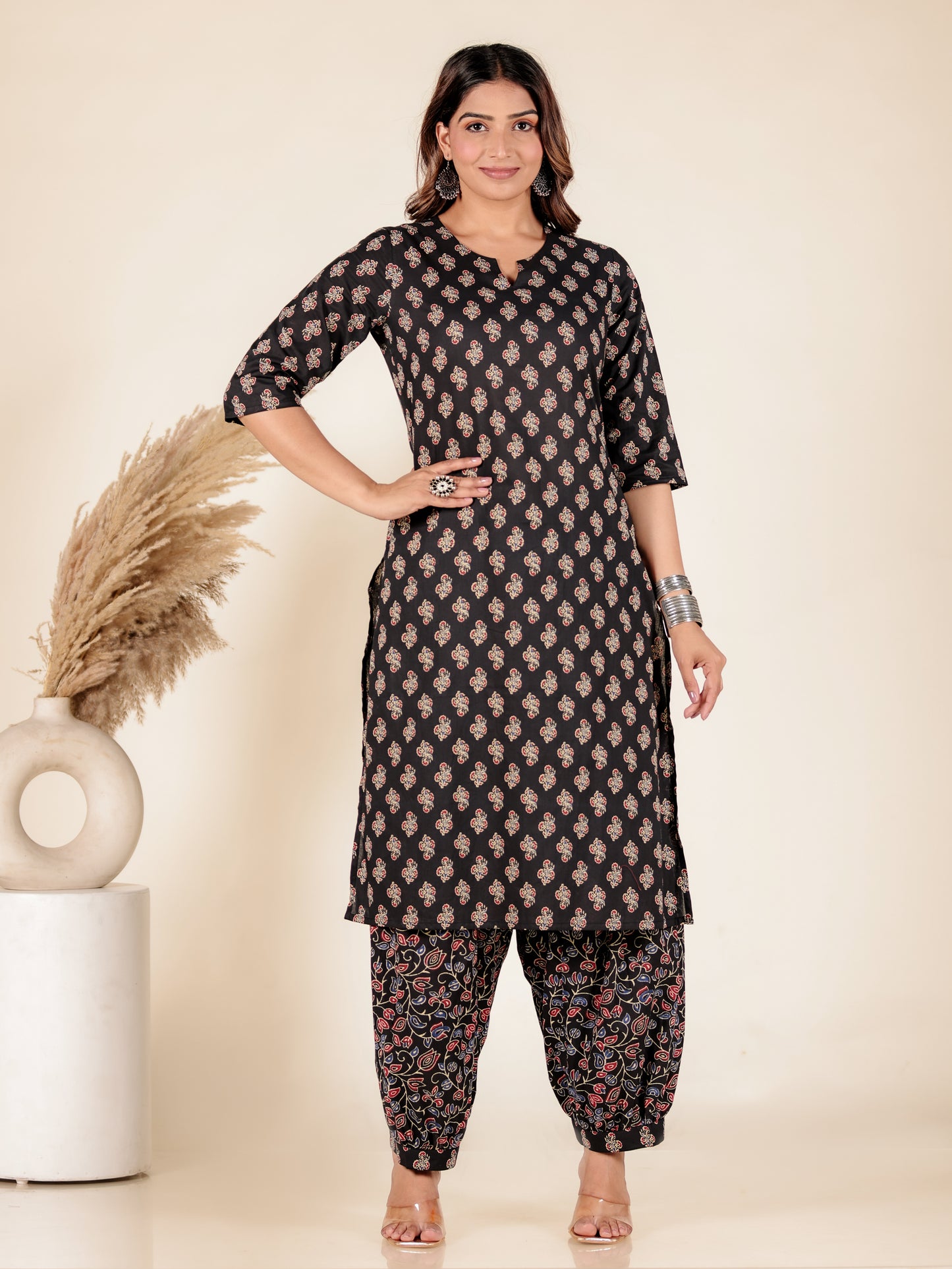 Soft Cotton Floral Kurta