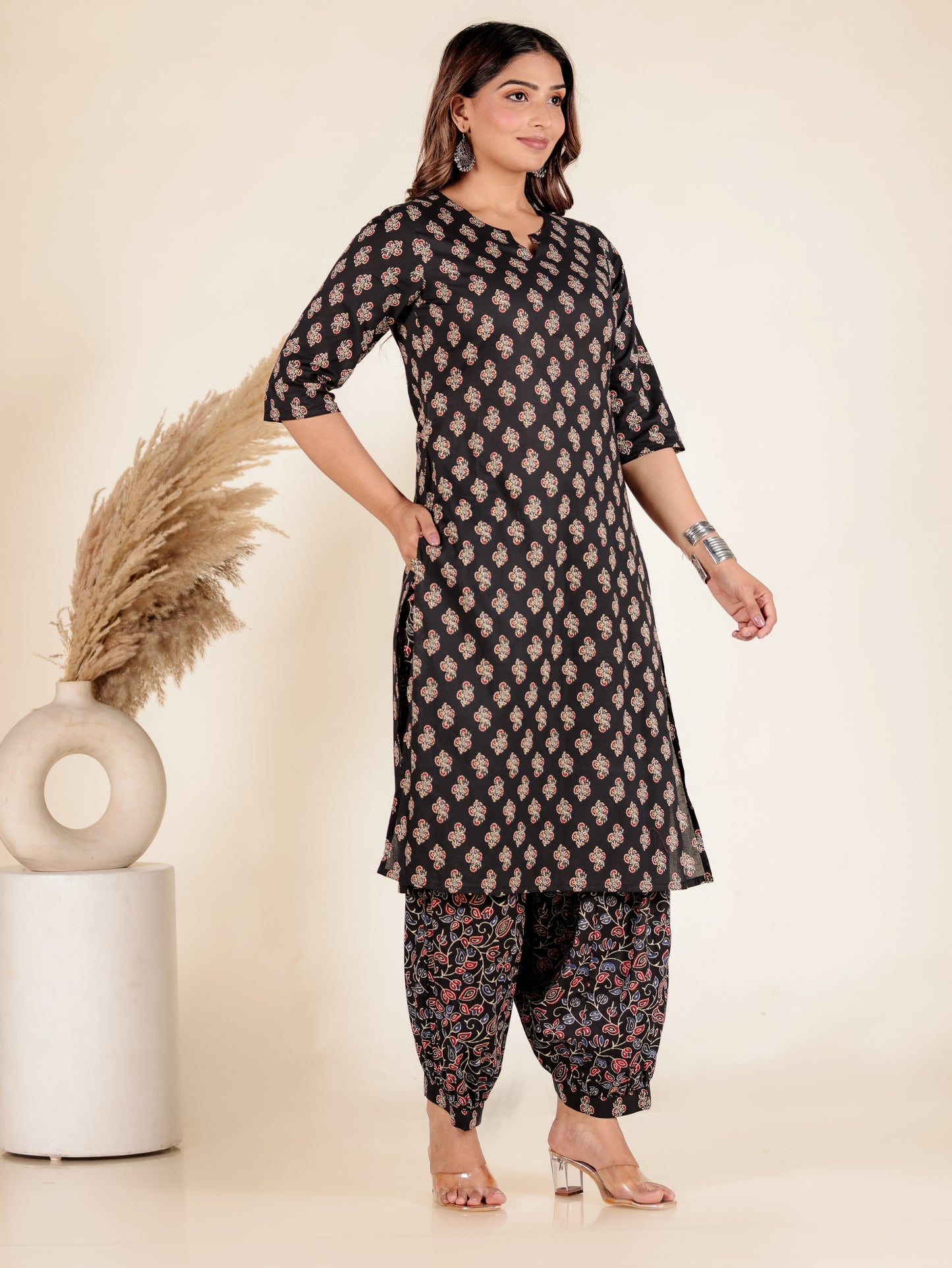 Soft Cotton Floral Kurta