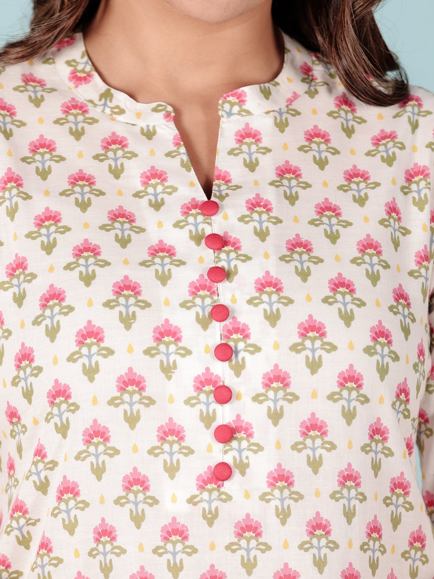 Soft Cotton Floral Kurta