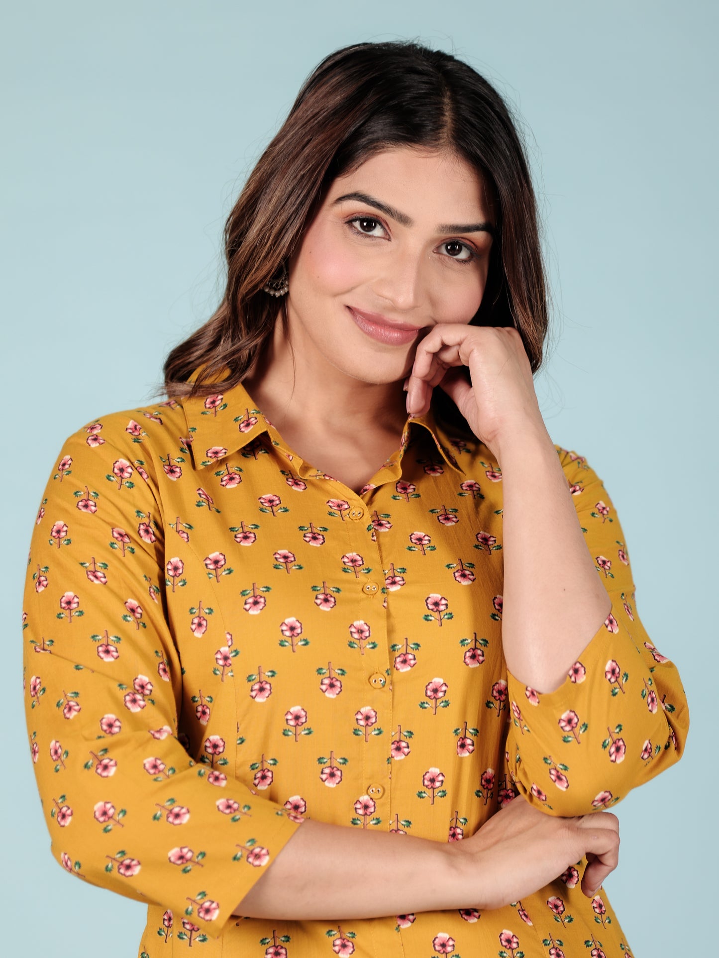 Soft Cotton Floral Kurta