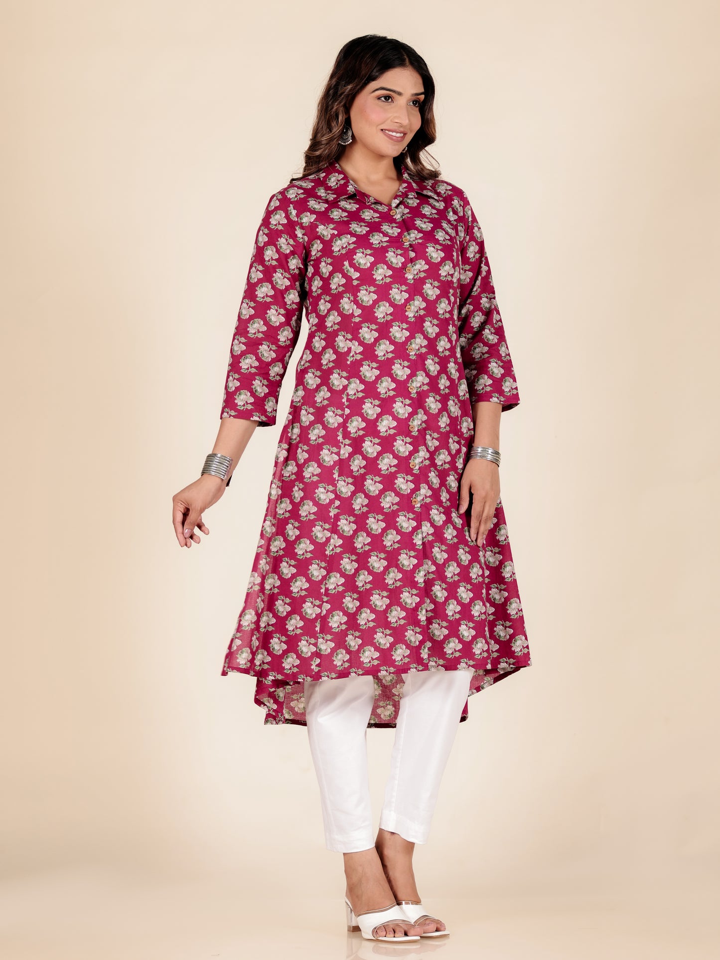 Soft Cotton Floral Kurta