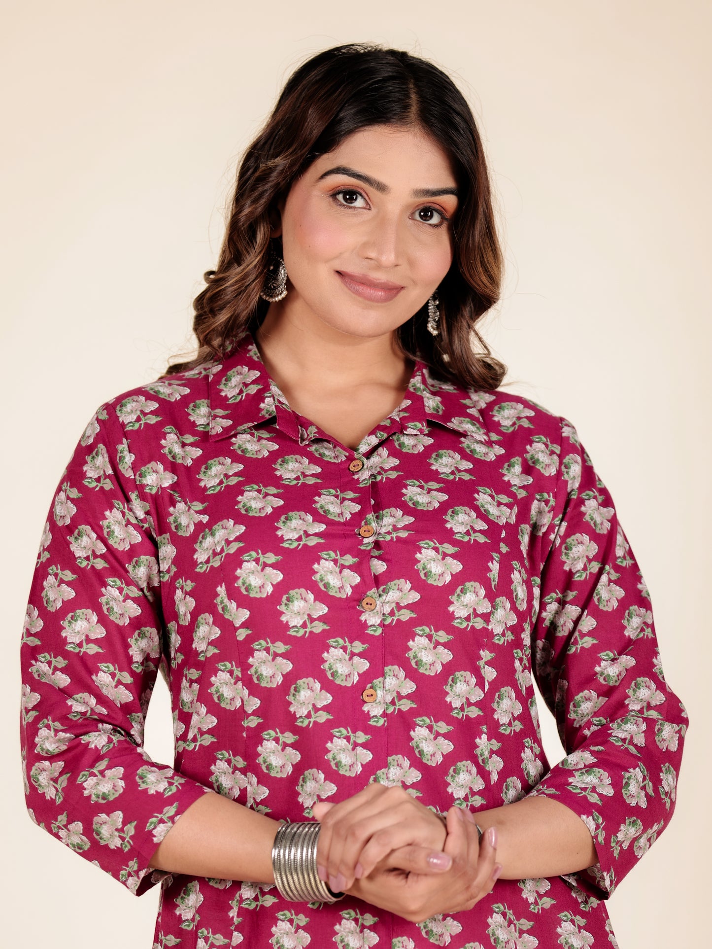 Soft Cotton Floral Kurta