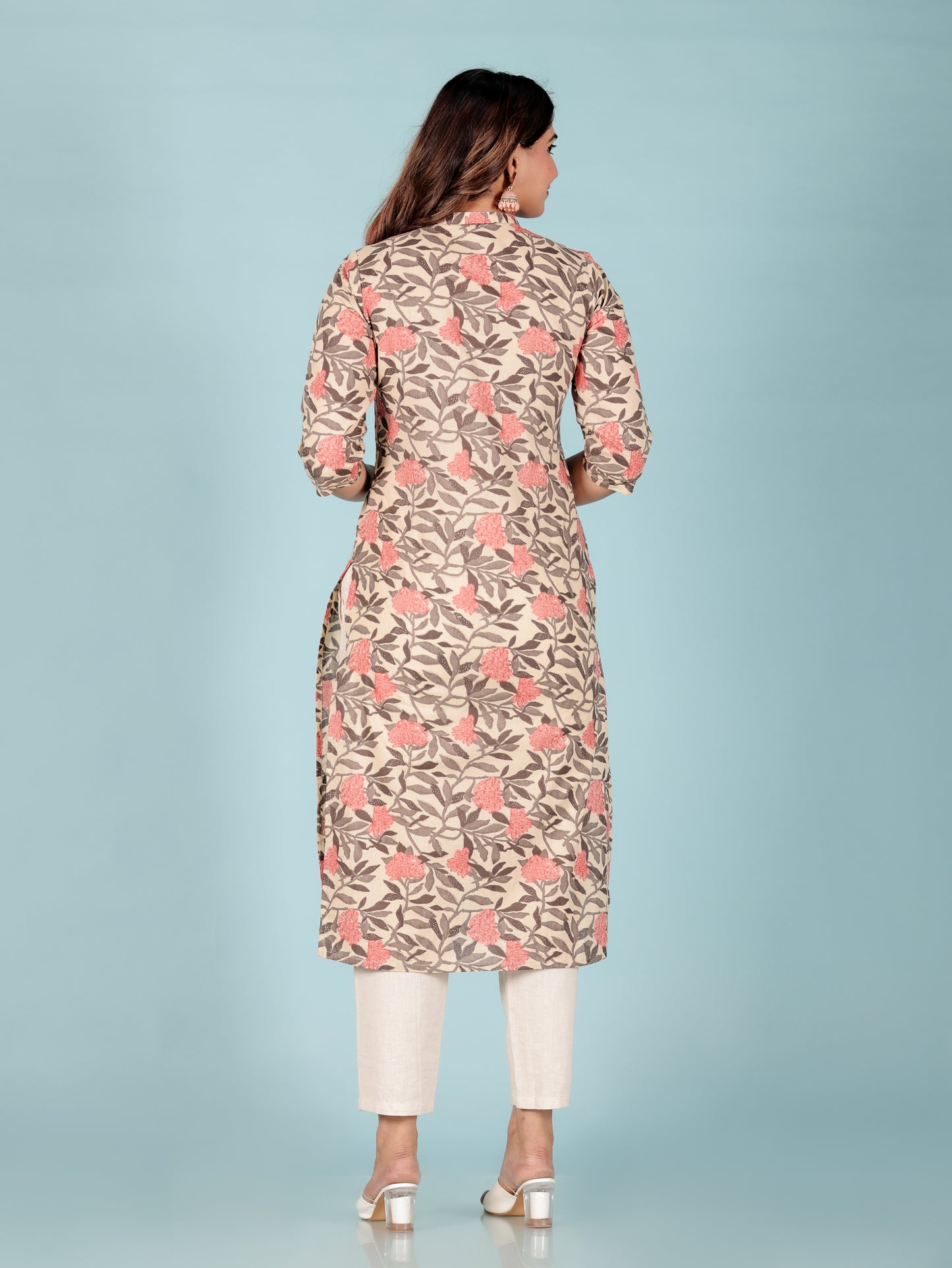 Soft Cotton Floral Kurta