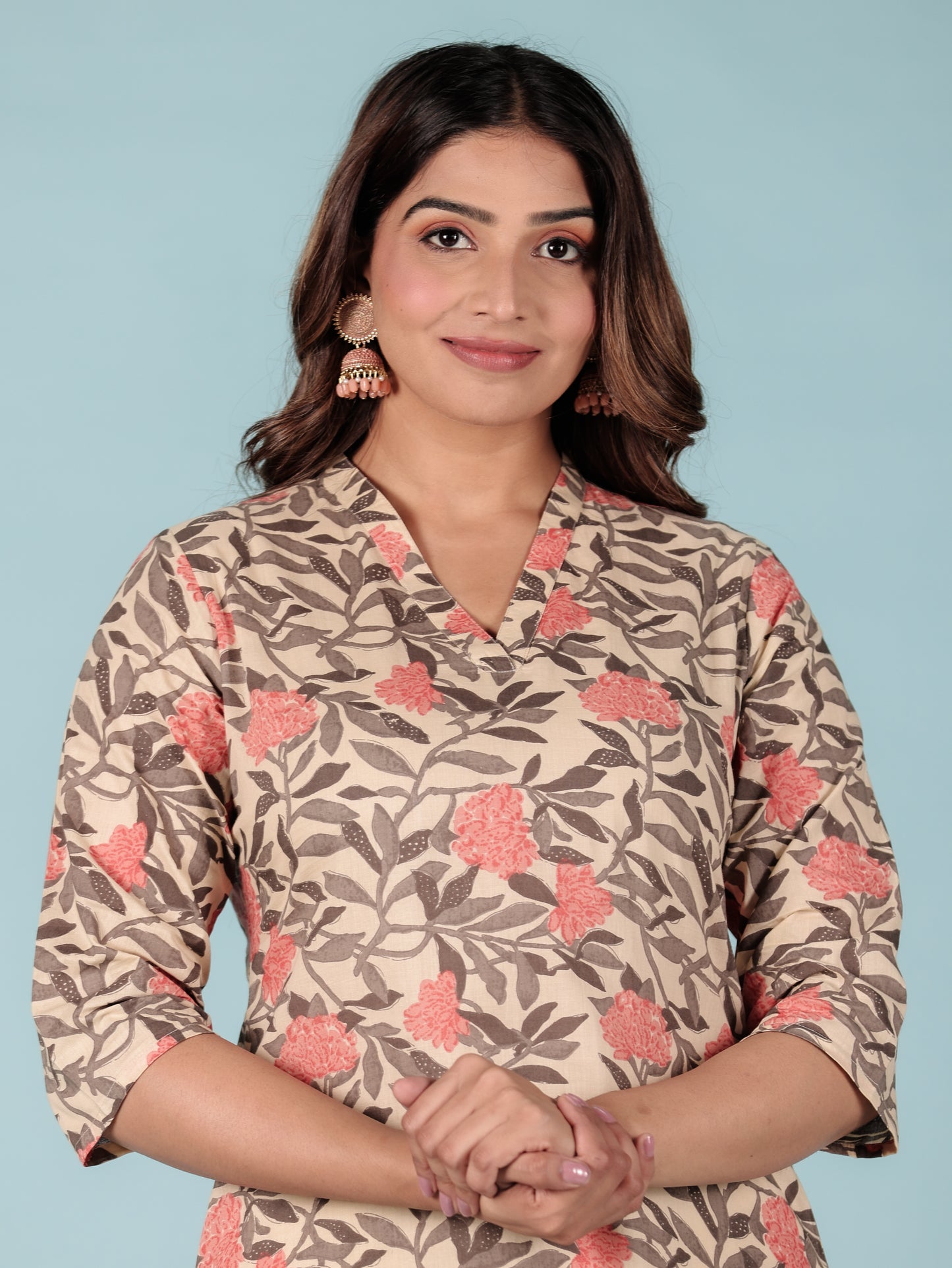 Soft Cotton Floral Kurta