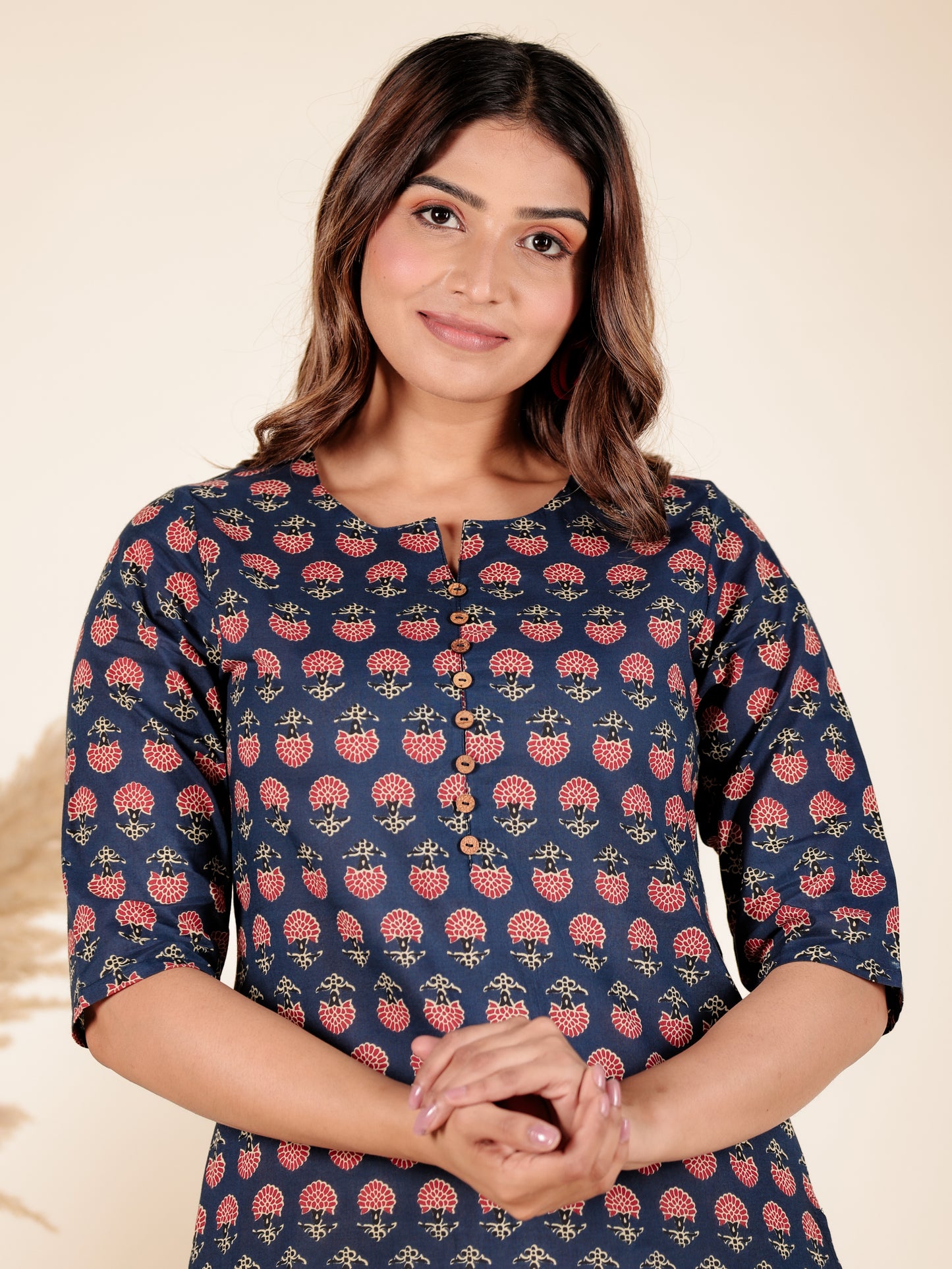 Soft Cotton Floral Kurta