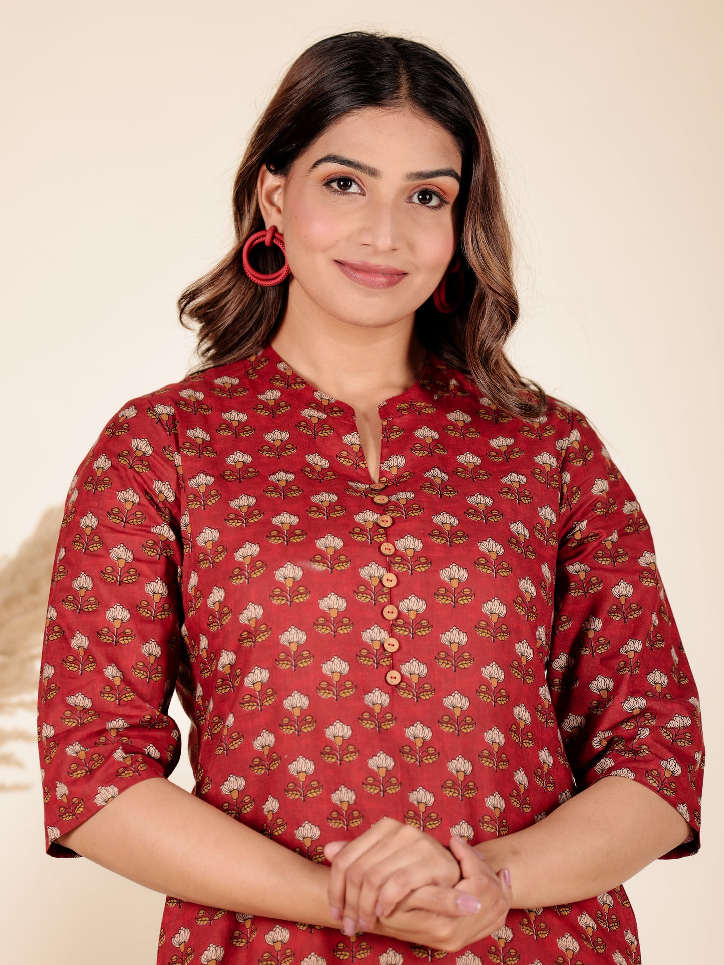 Soft Cotton Floral Kurta