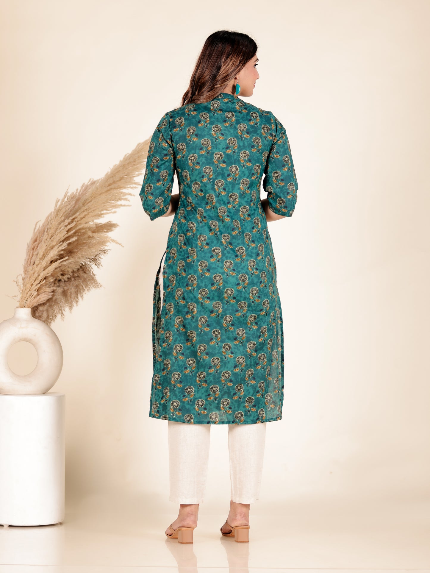 Soft Cotton Floral Kurta