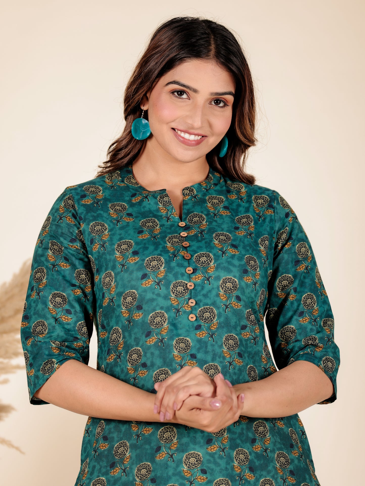 Soft Cotton Floral Kurta