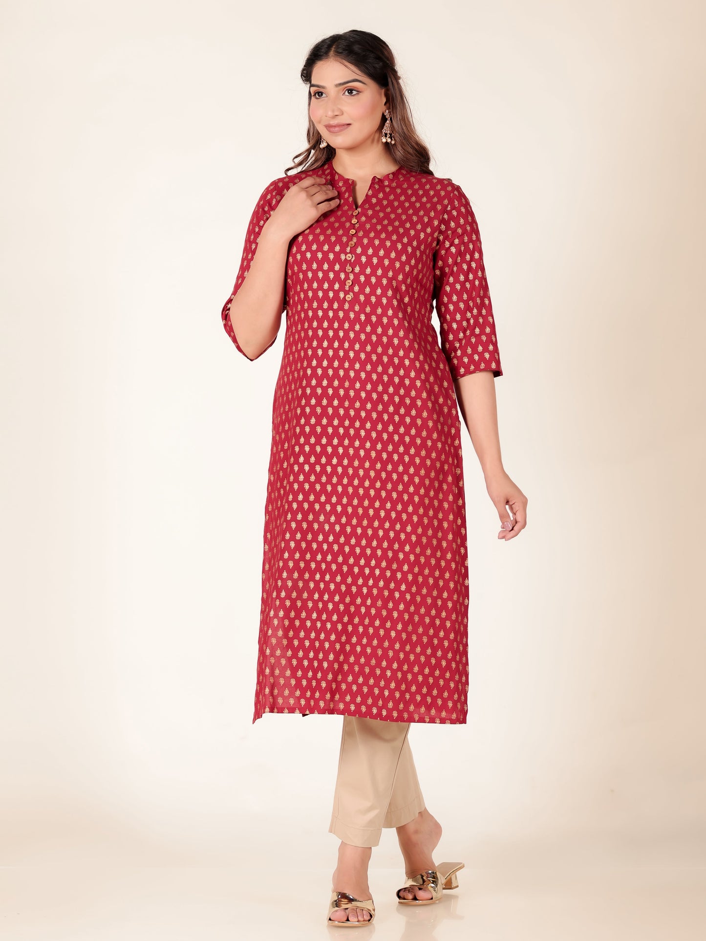 Rayon Floral Kurta