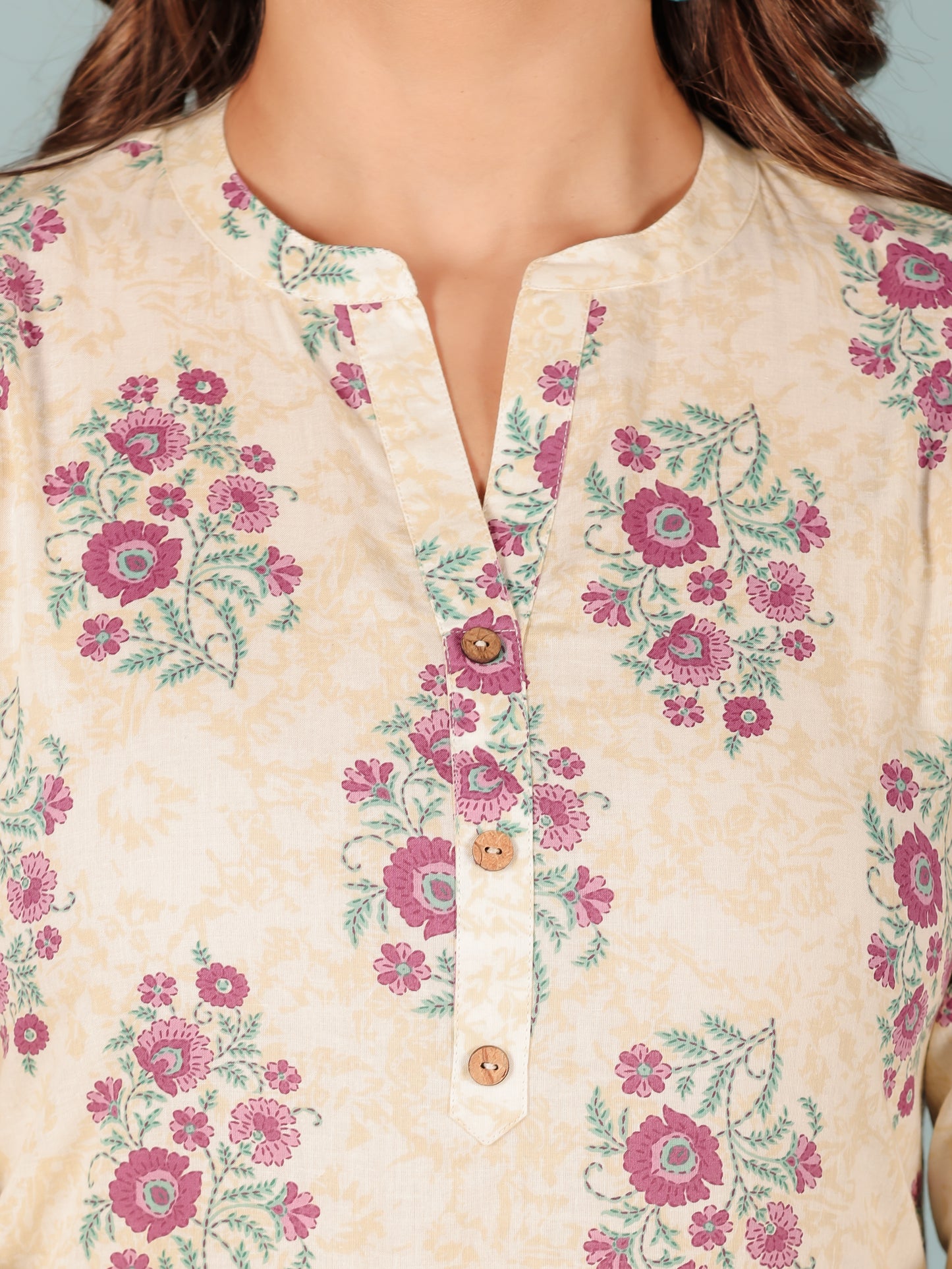 Soft Cotton Floral Kurta