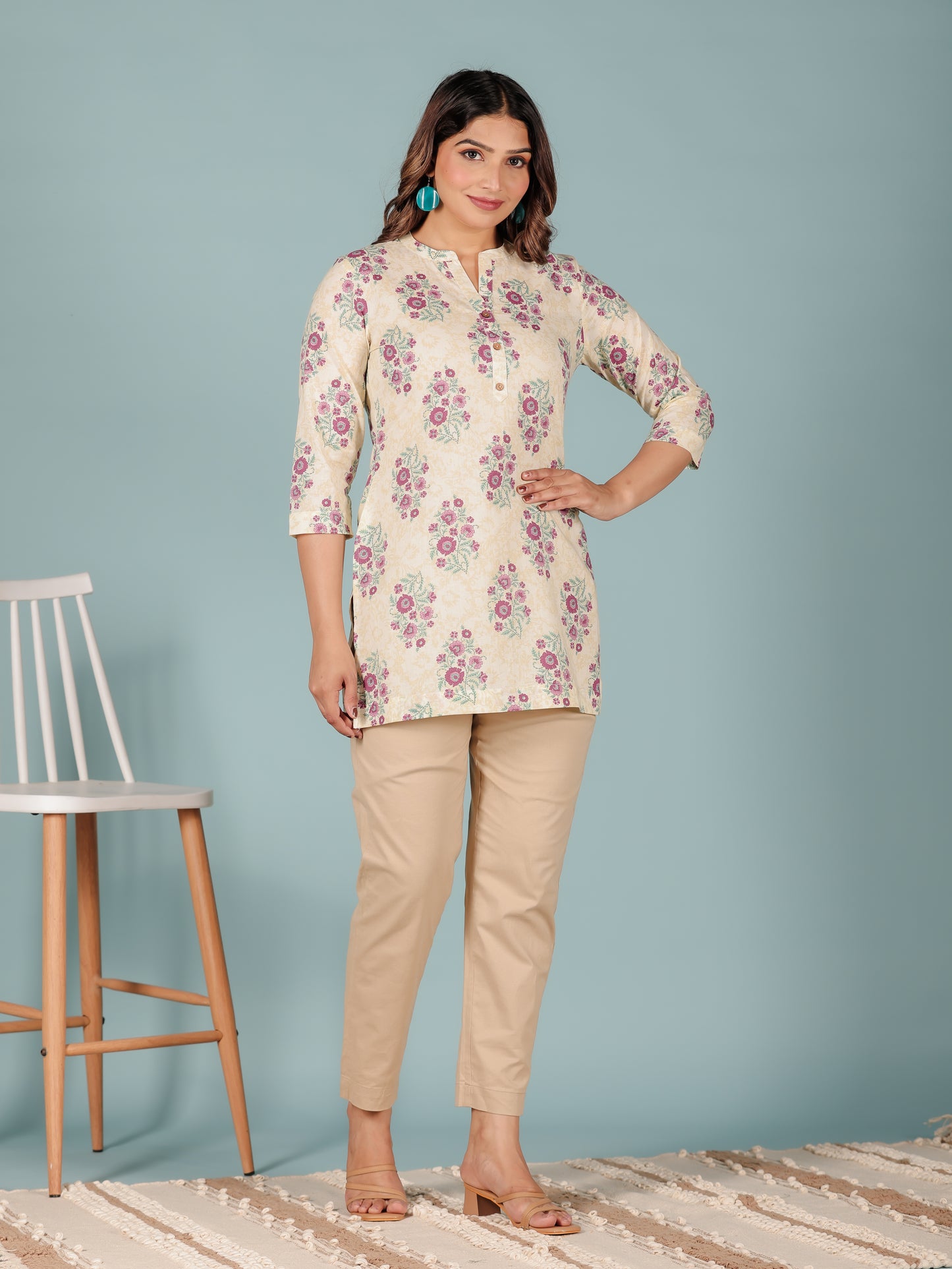 Soft Cotton Floral Kurta