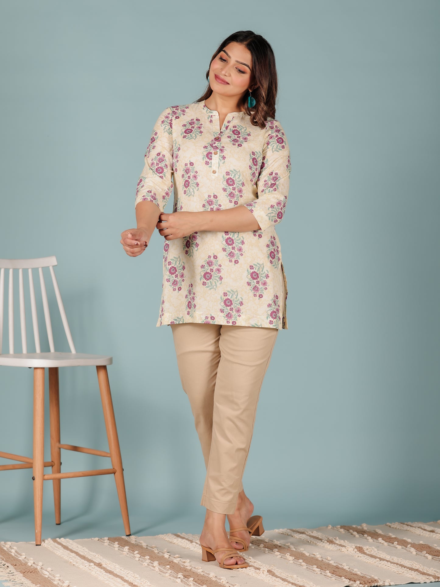 Soft Cotton Floral Kurta