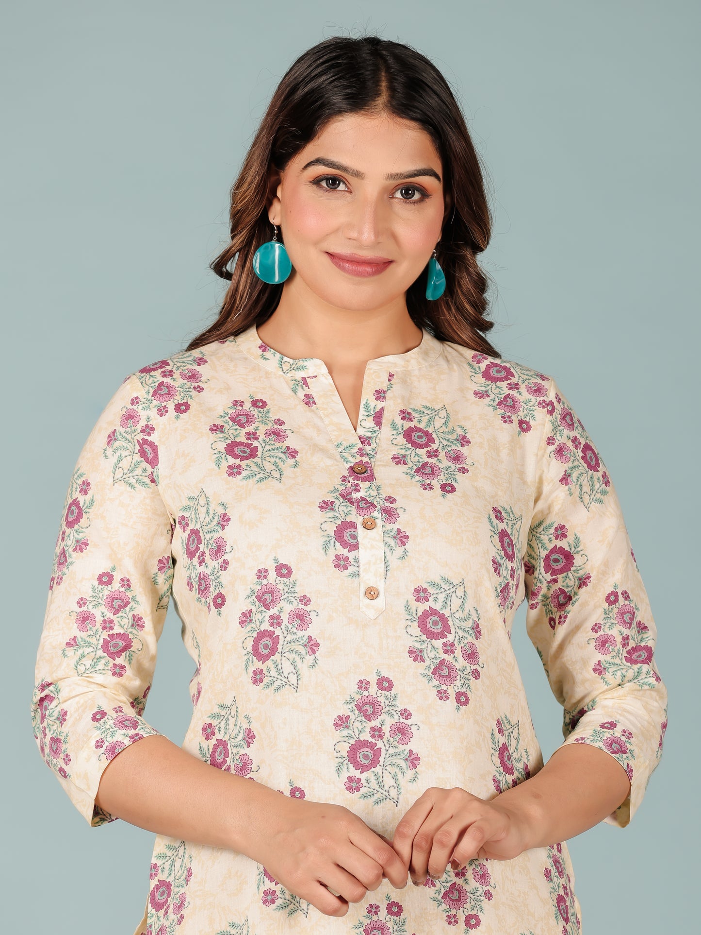 Soft Cotton Floral Kurta