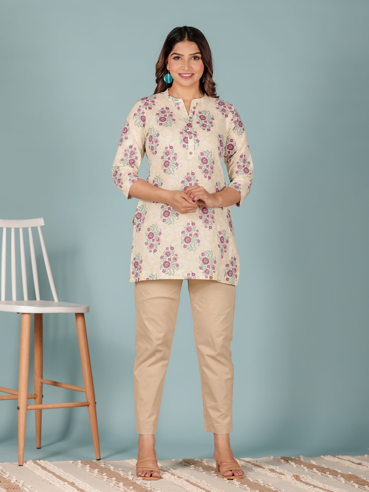 Soft Cotton Floral Kurta