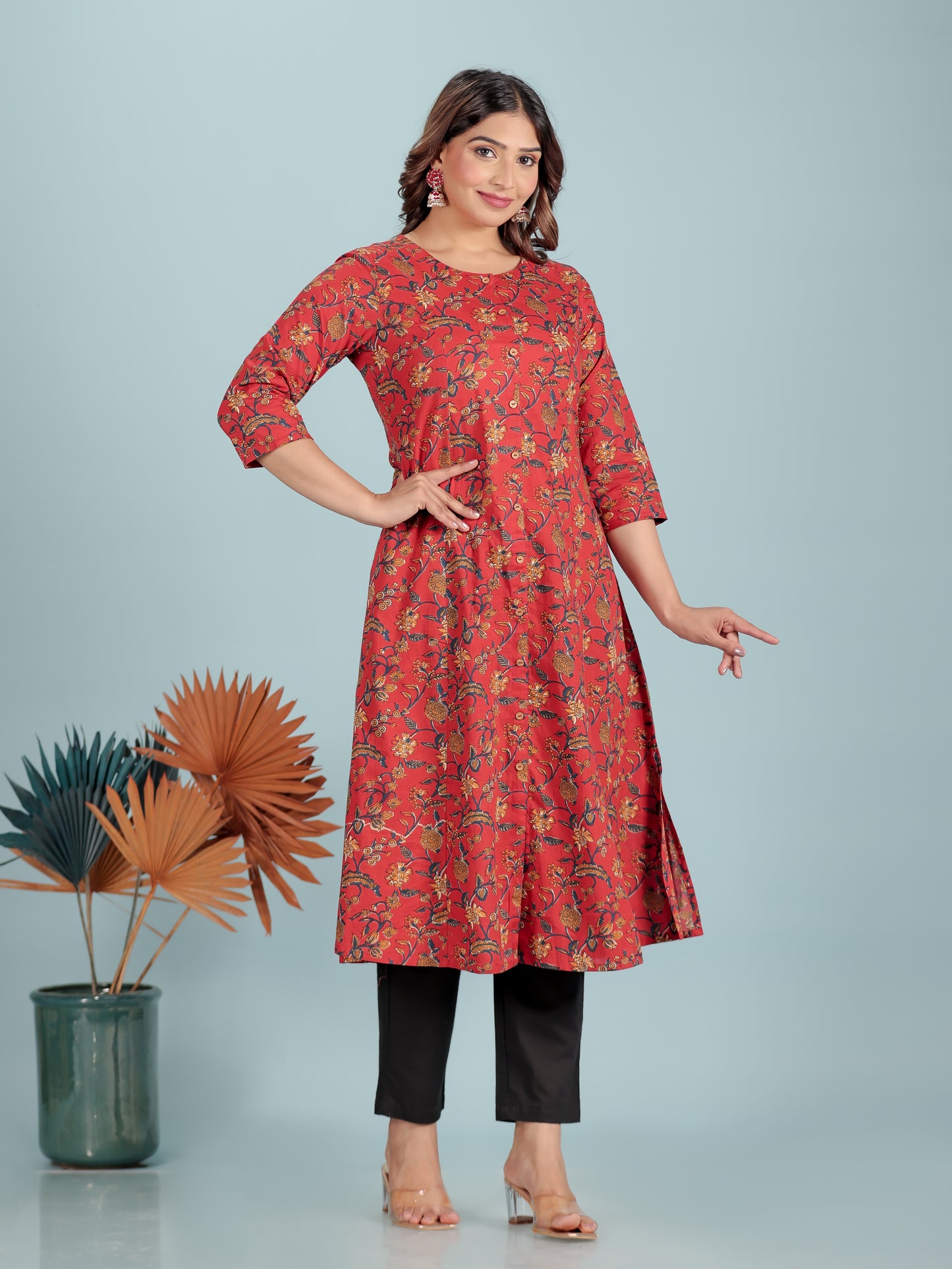 Soft Cotton Floral Kurta