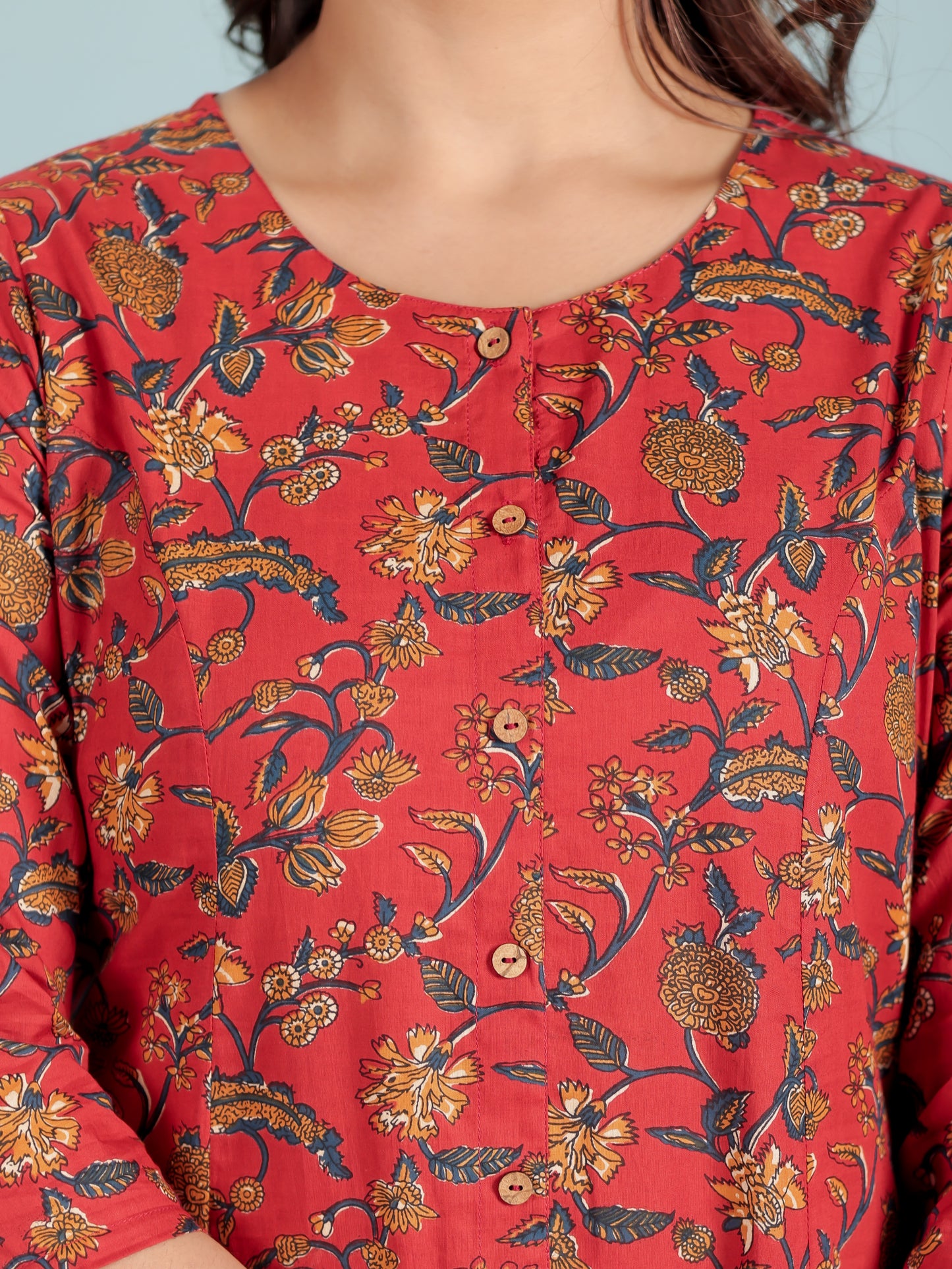 Soft Cotton Floral Kurta