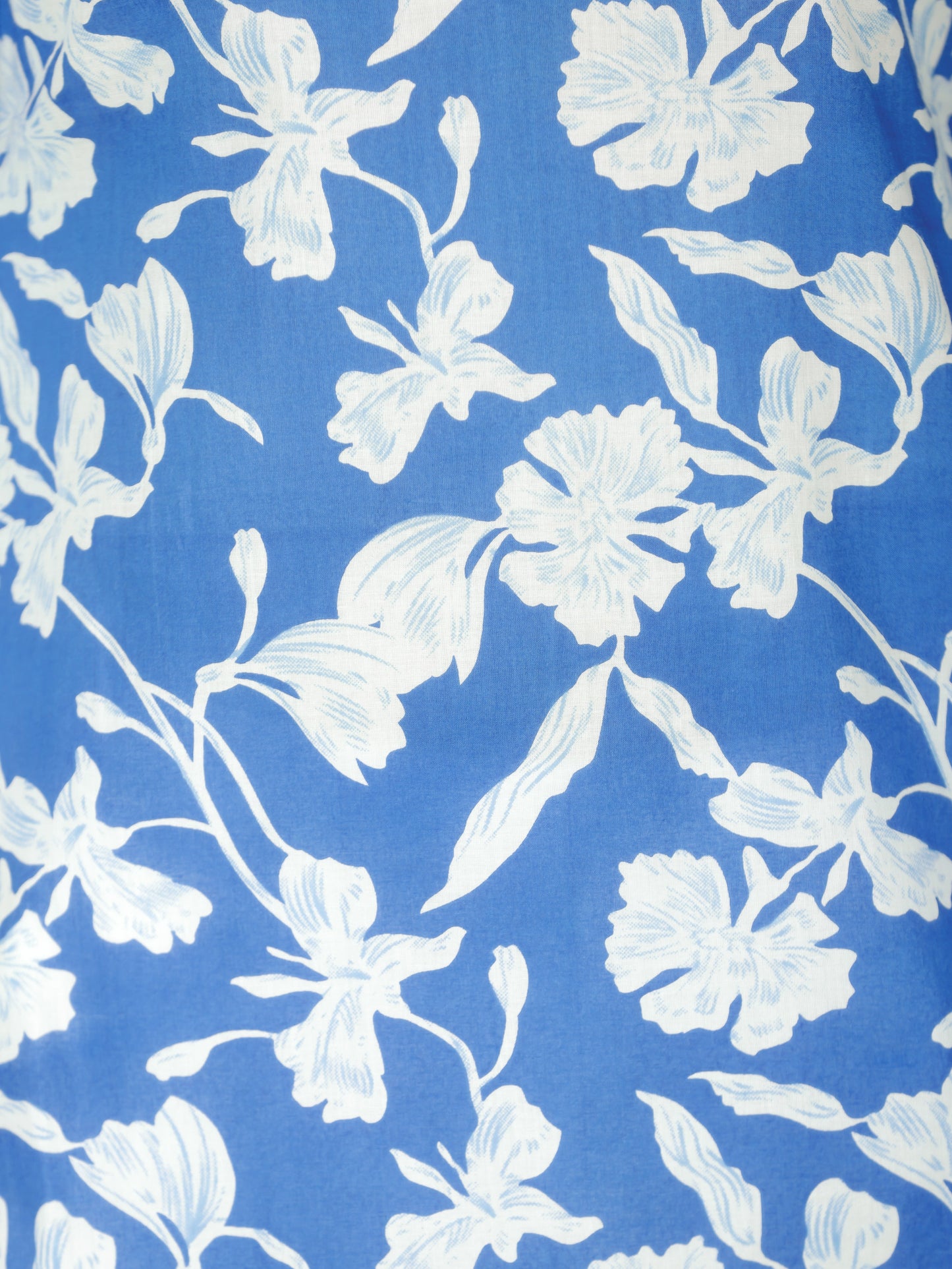 Soft Cotton Floral Straight Blue Kurti