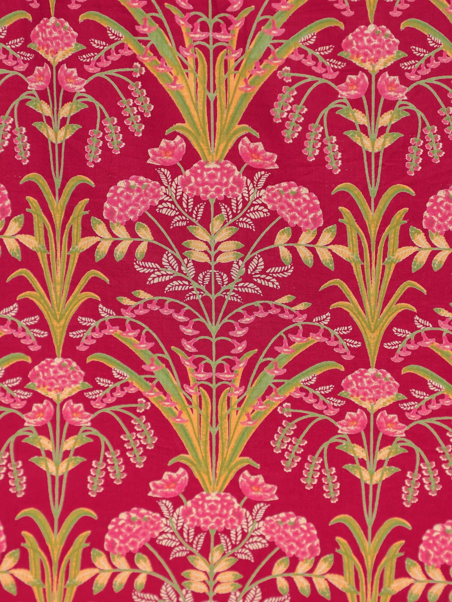 Soft Cotton Floral Tiered Red Dress