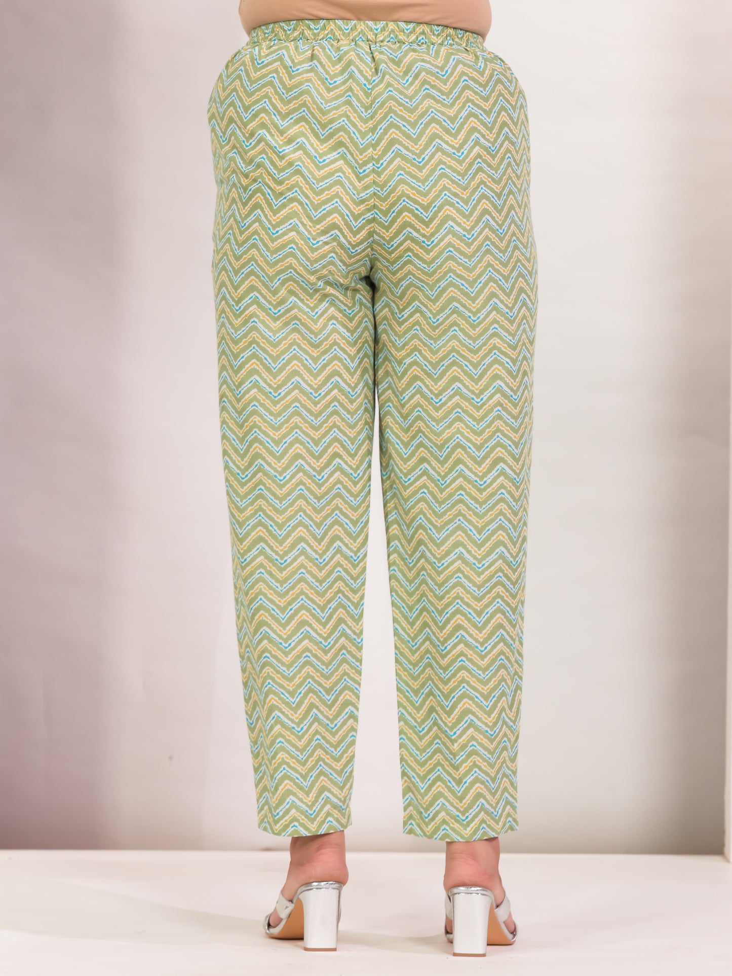 Soft Cotton Chevron Green Pant