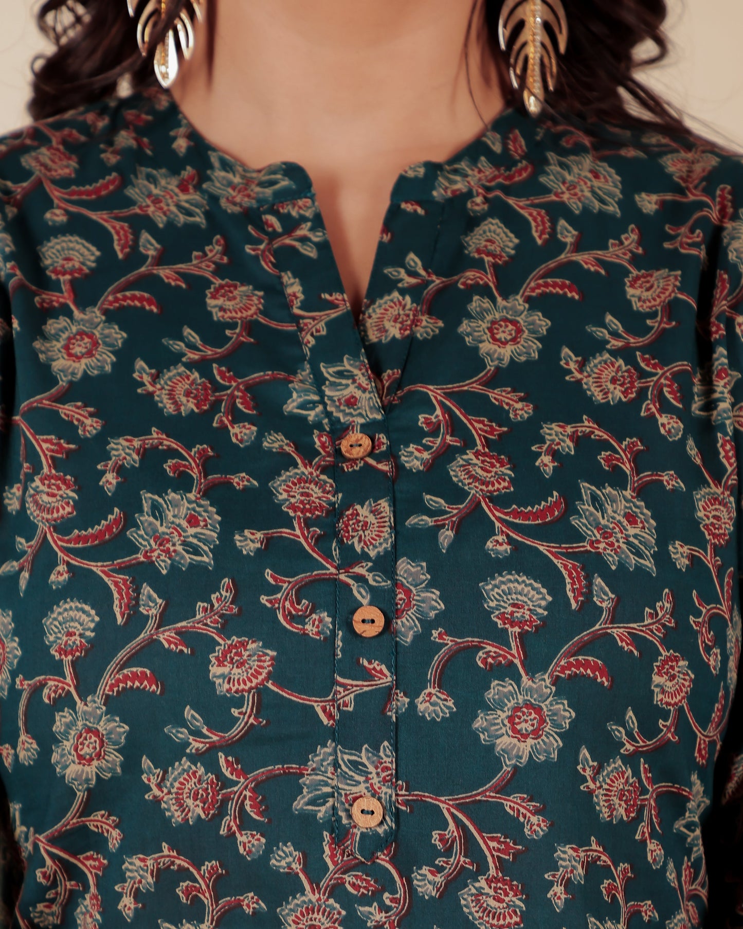 Soft Cotton Floral Kurta