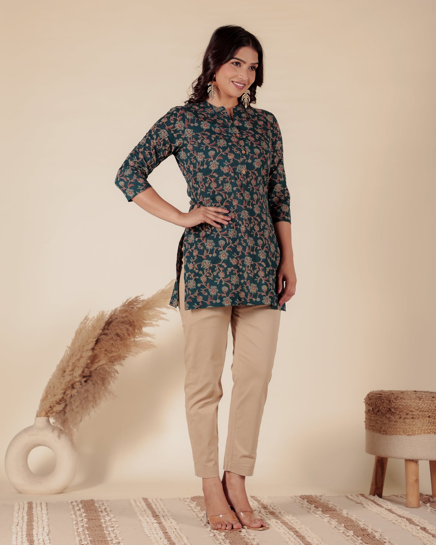 Soft Cotton Floral Kurta