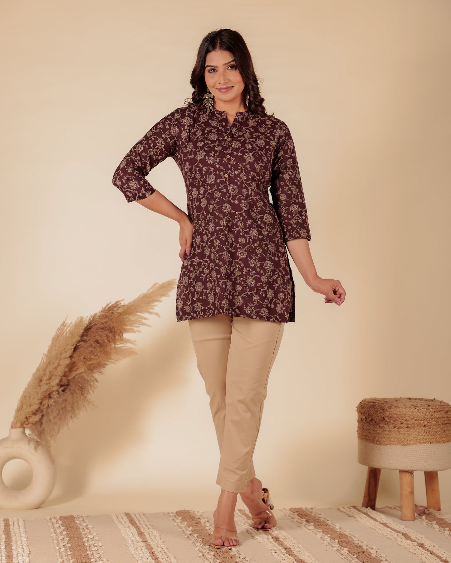 Soft Cotton Floral Kurta