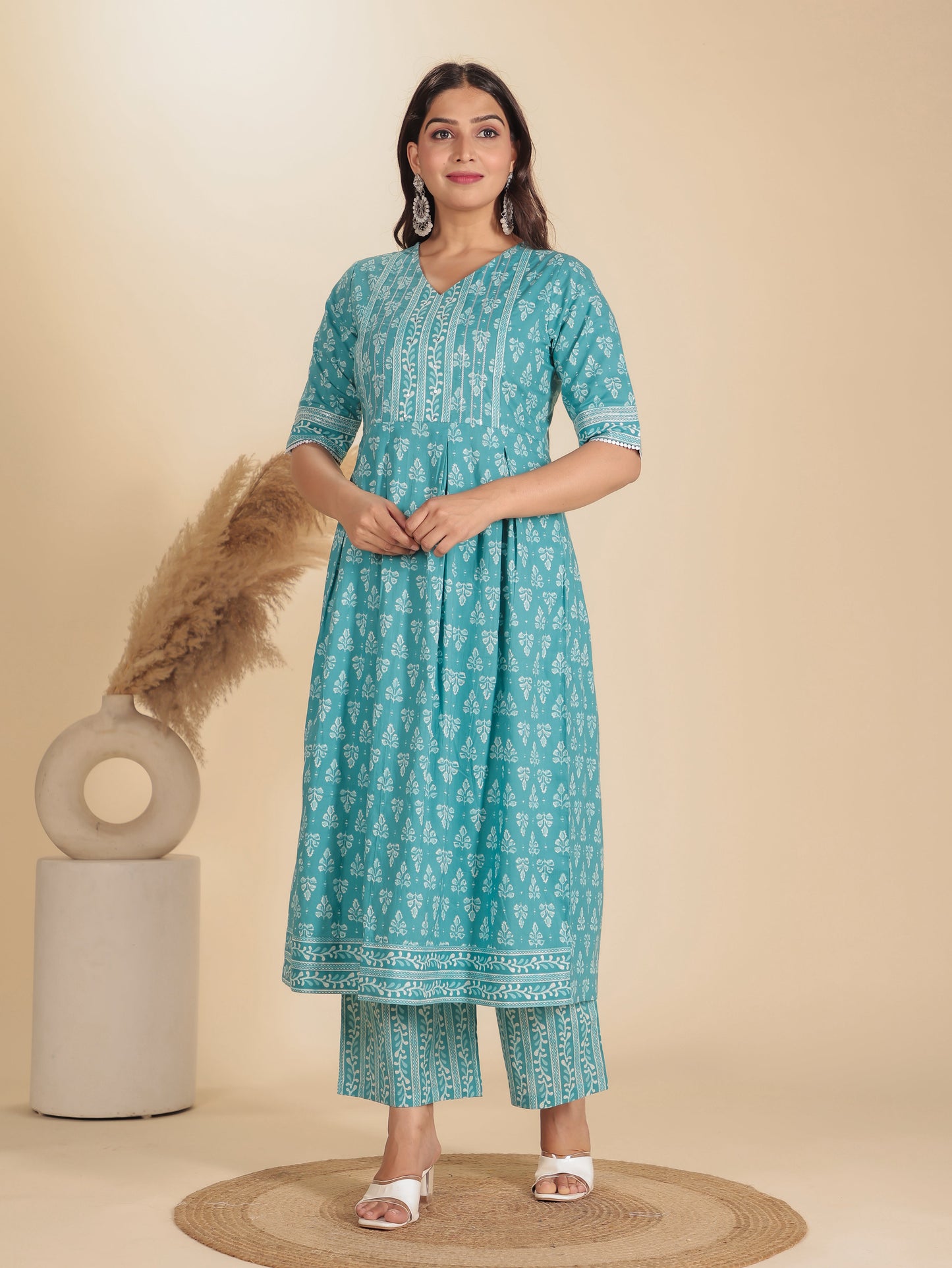 Soft Cotton Block Kurta