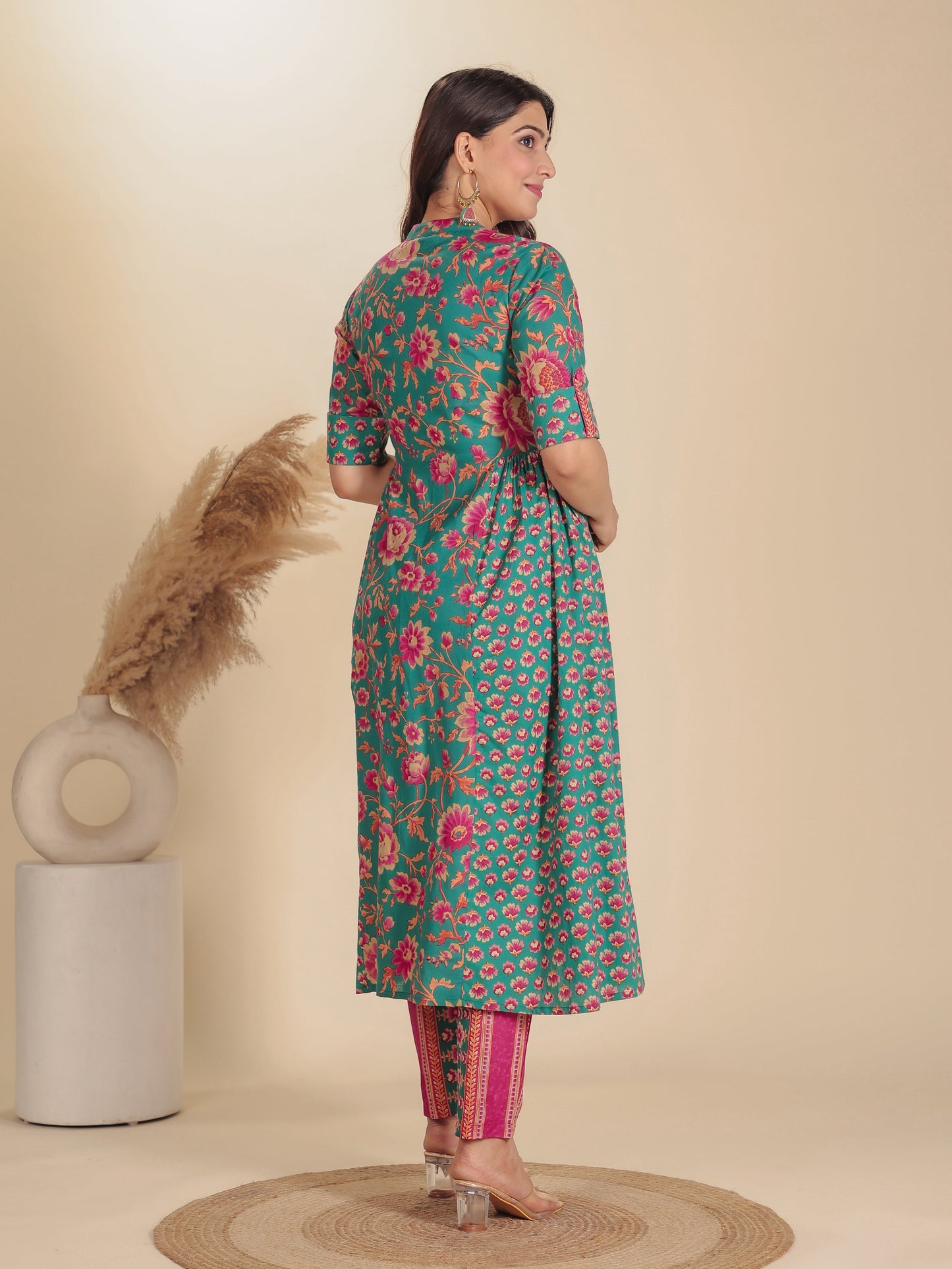 Soft Cotton Floral Kurta