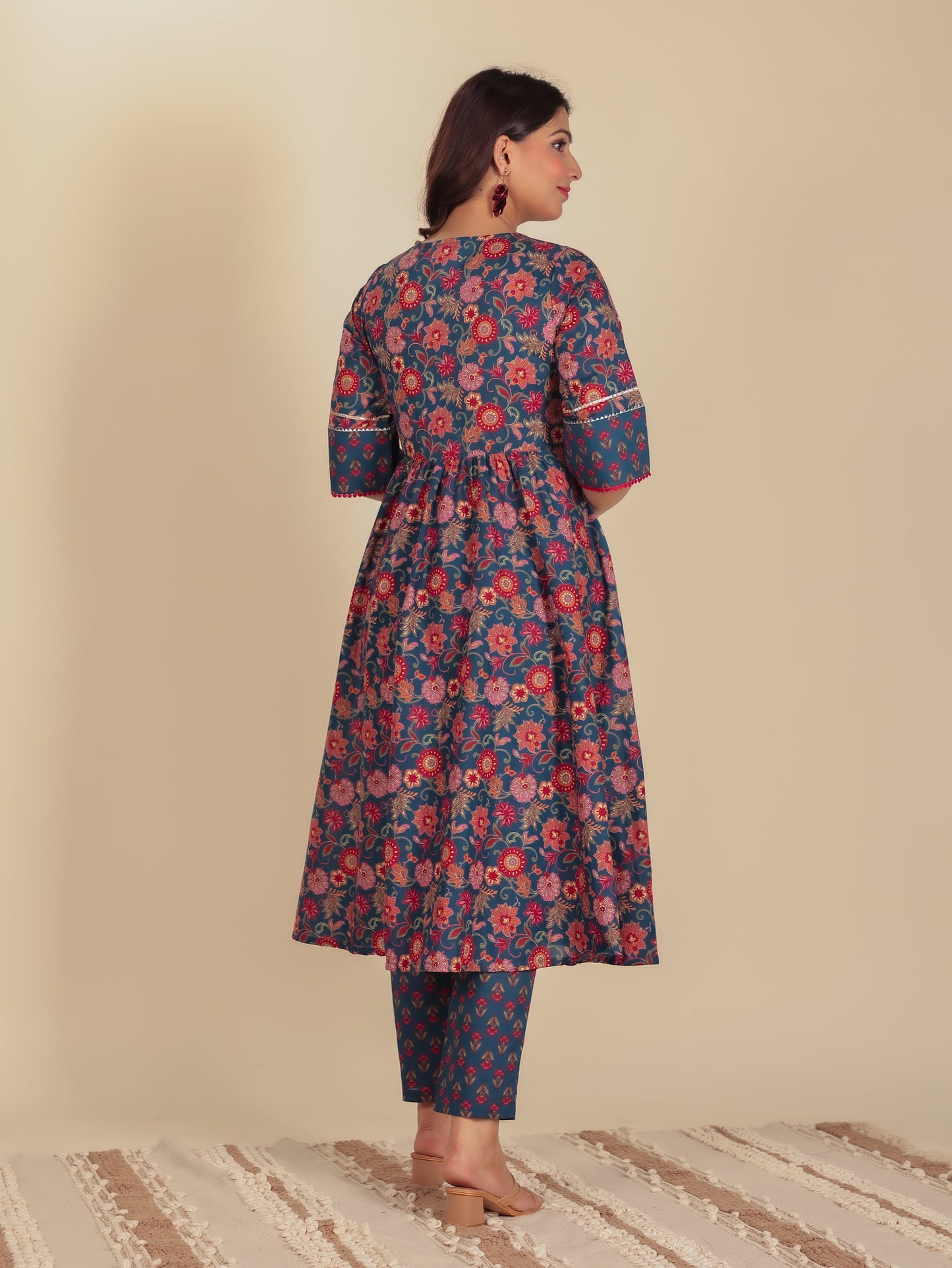 Soft Cotton Floral Kurta