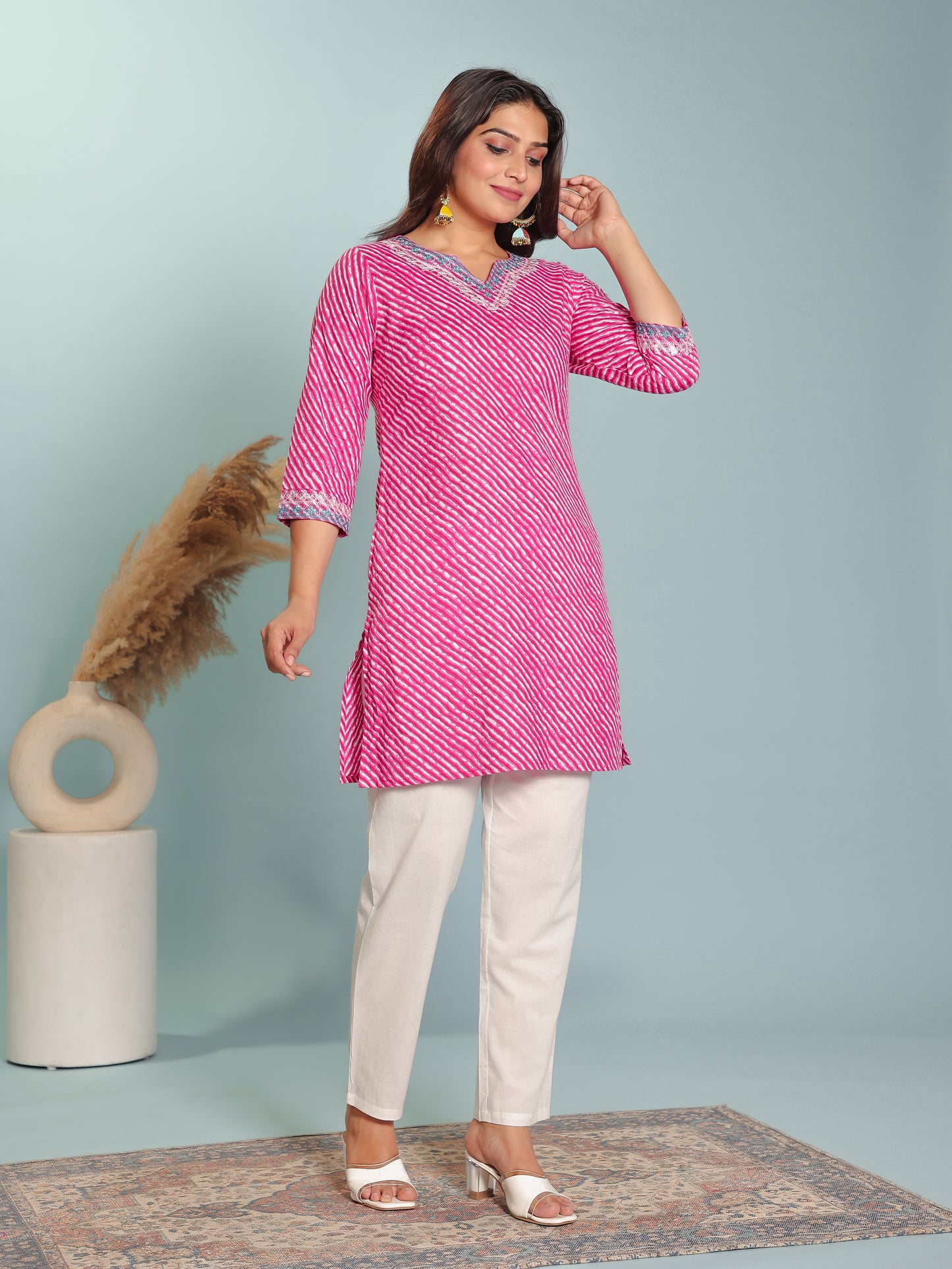 Soft Cotton Leheriya Kurti