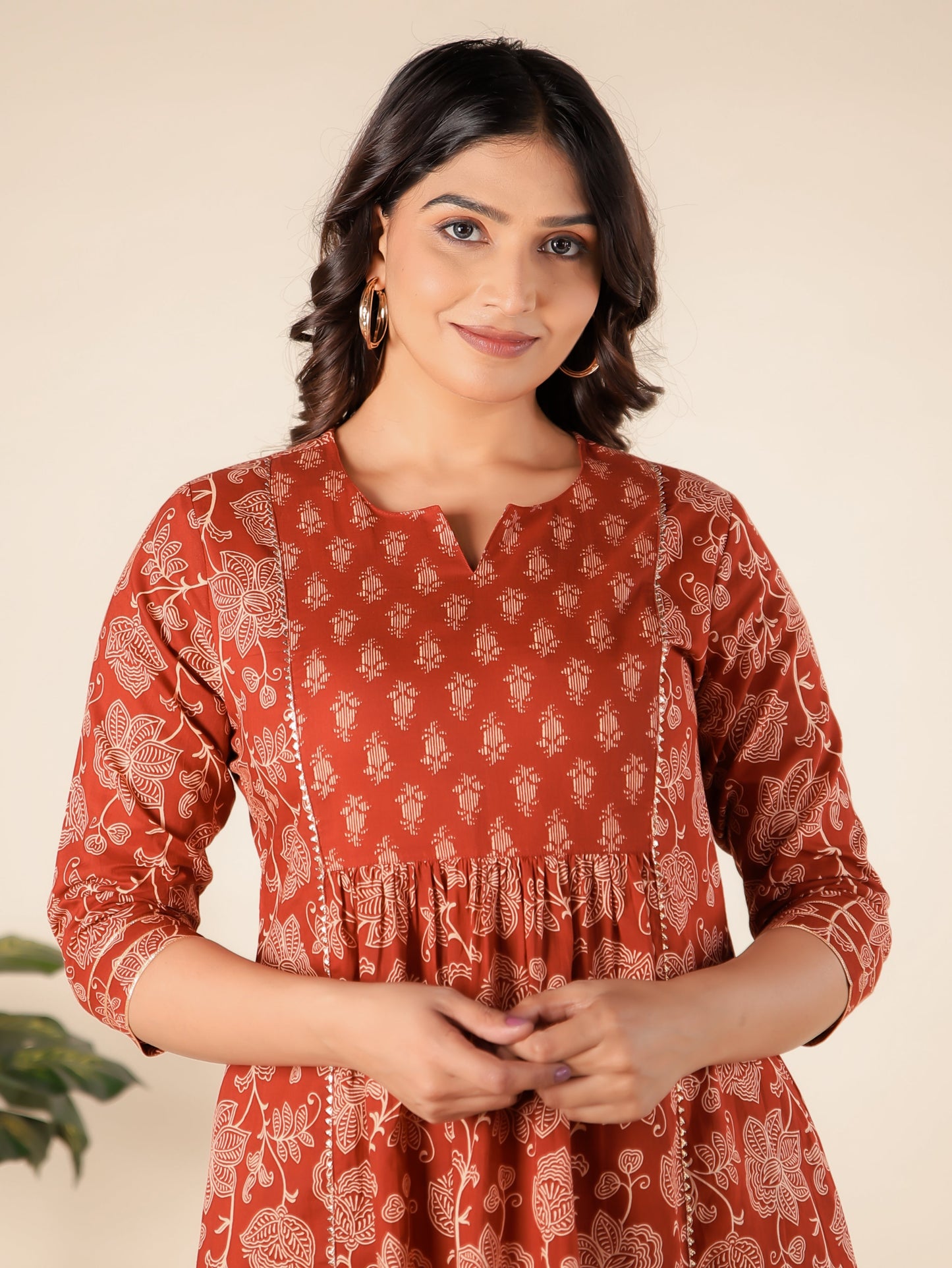 Soft Cotton Floral Kurta