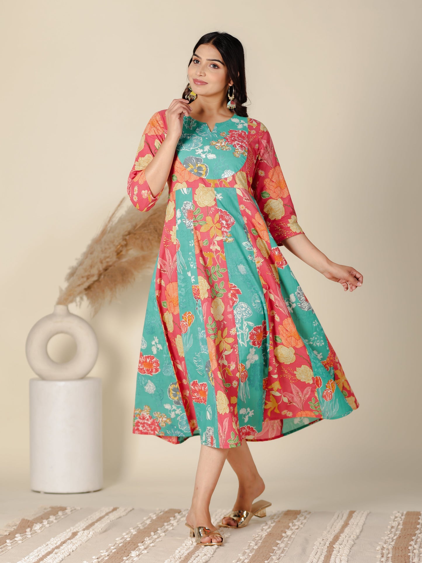 Soft Cotton Floral Kurta